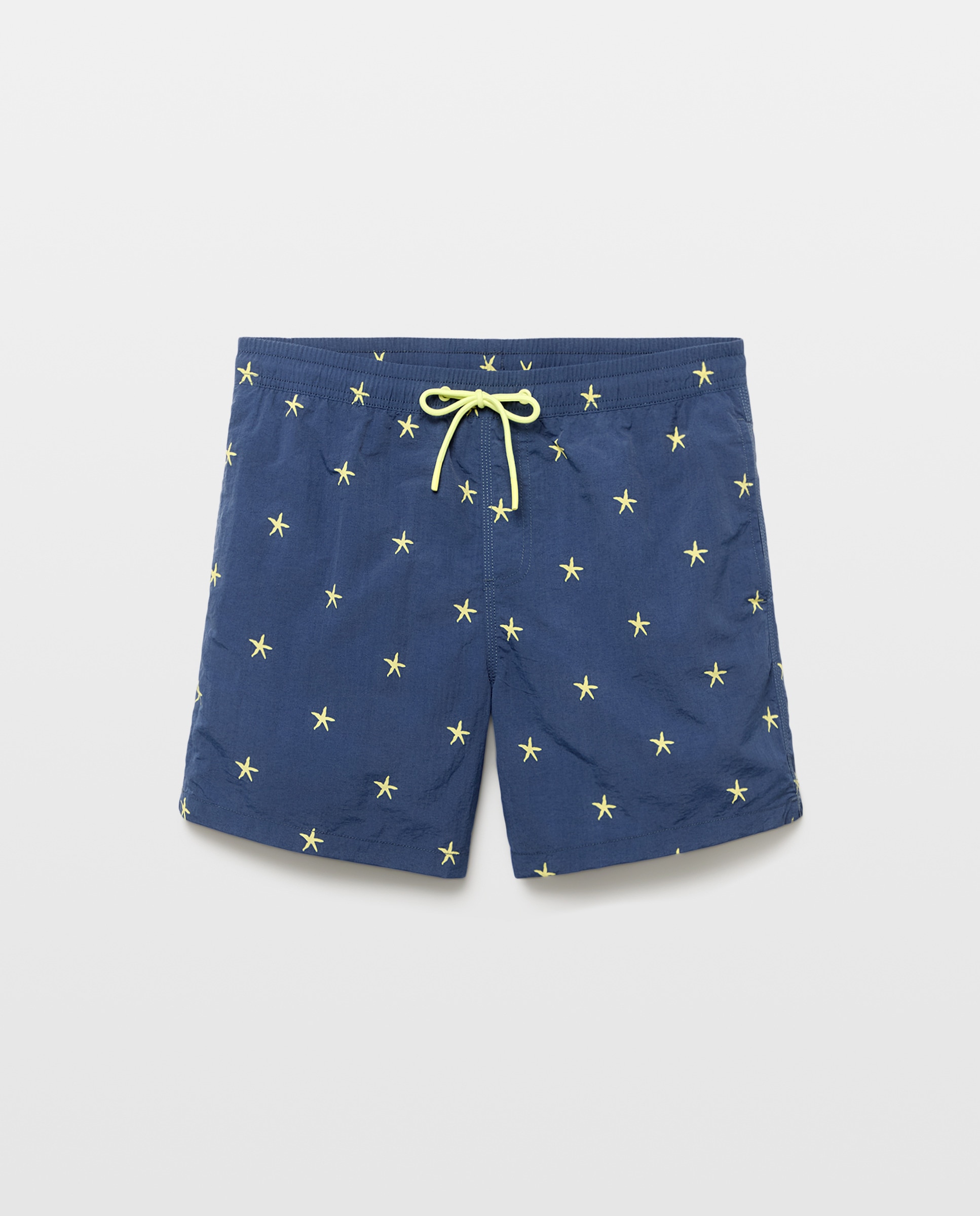 Bañador estampado estrella de mar hombre Azul marino-3