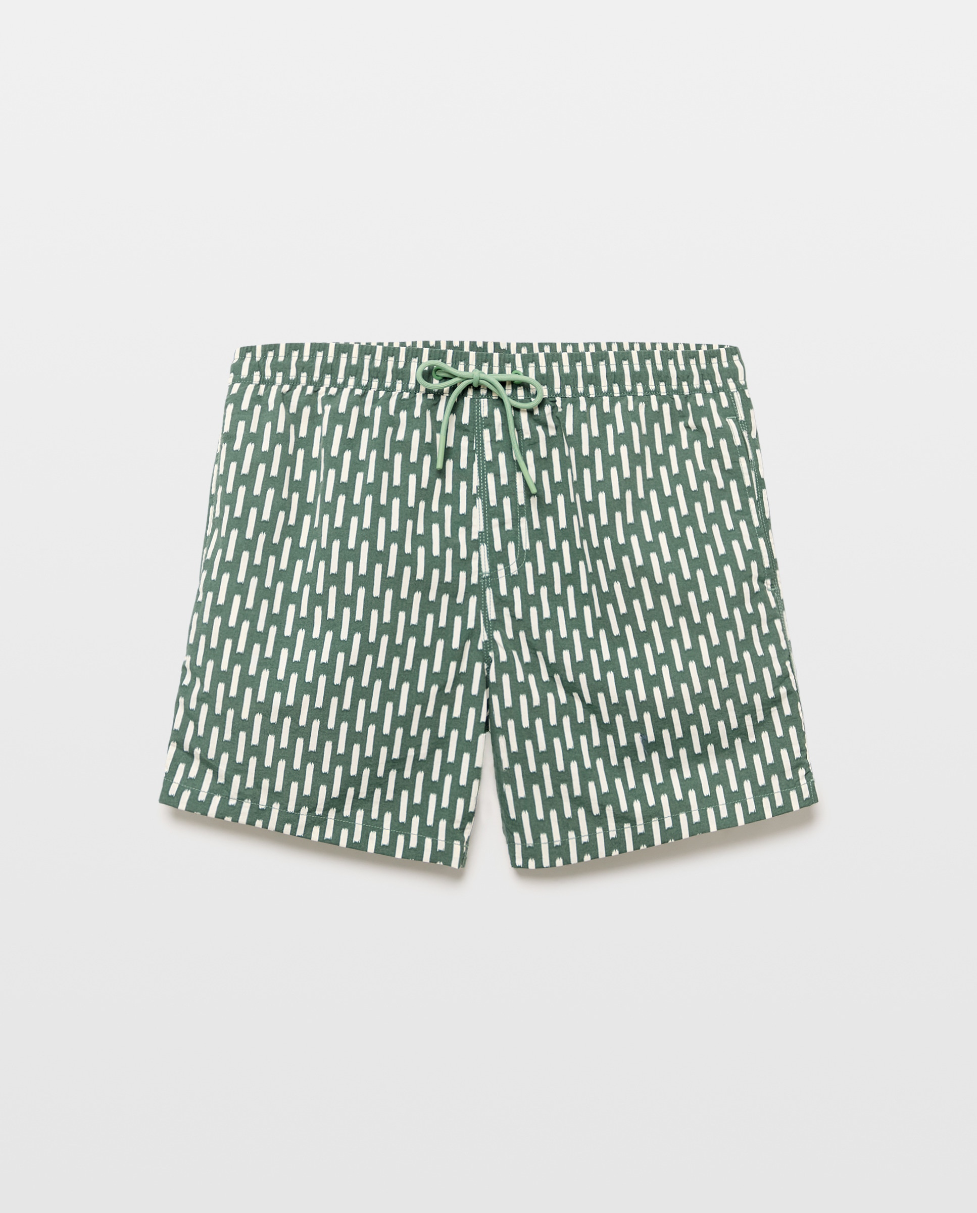 Bañador estampado pinceles hombre 530 Verde oscuro-3