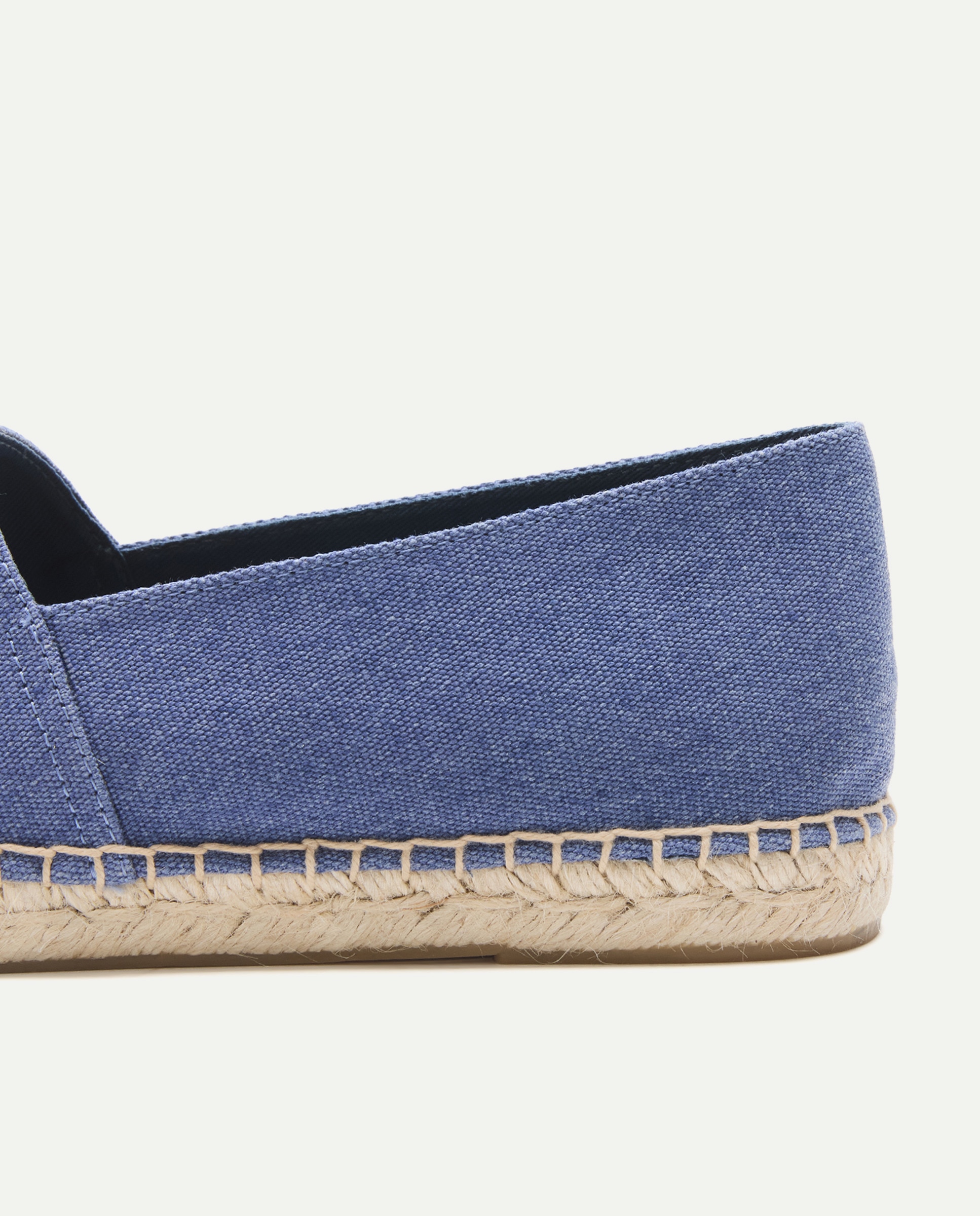Alpargata recta lona lavada de hombre con piso de yute Azul marino-5