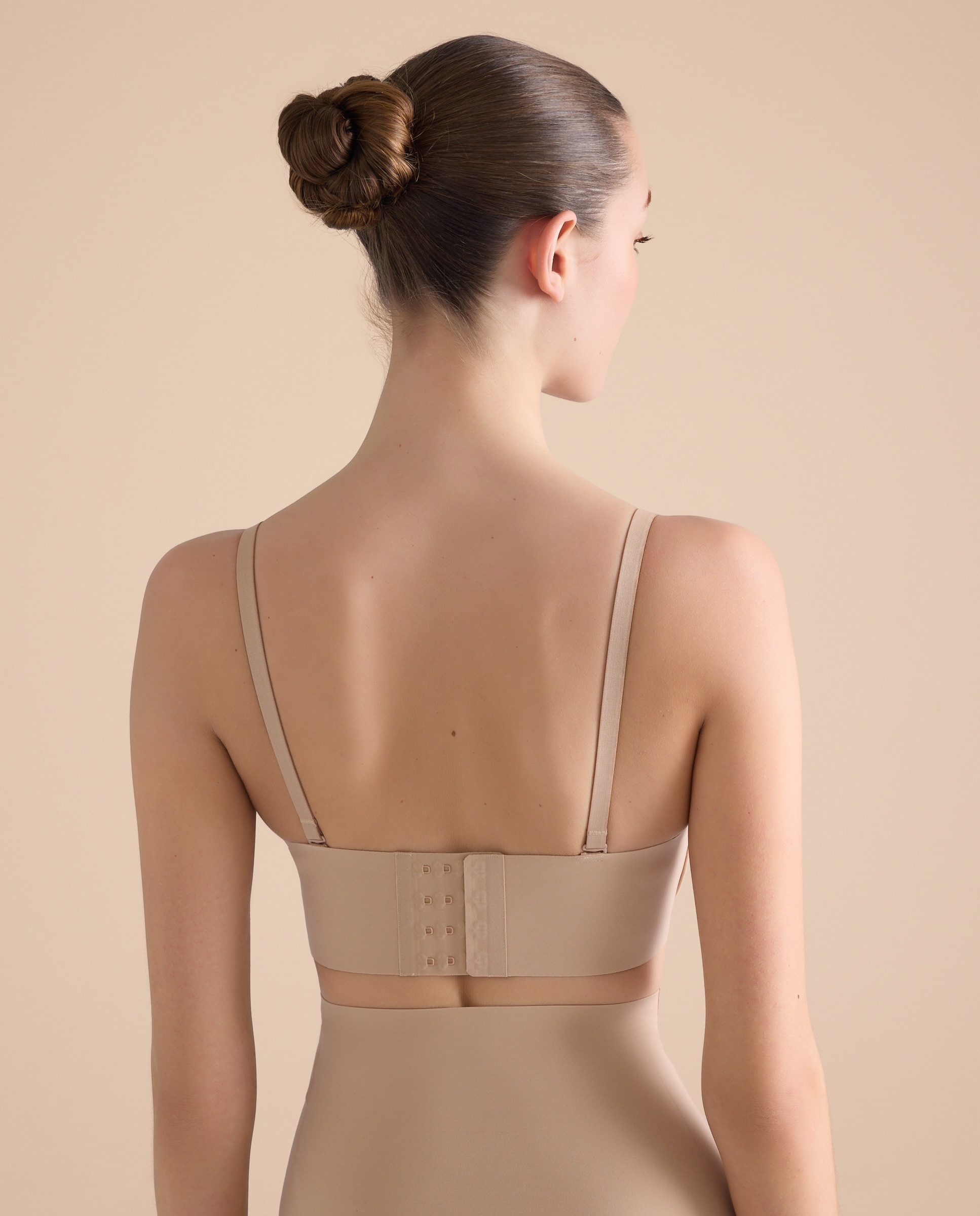 Soutien de Microfibra sem Alças Bege-3