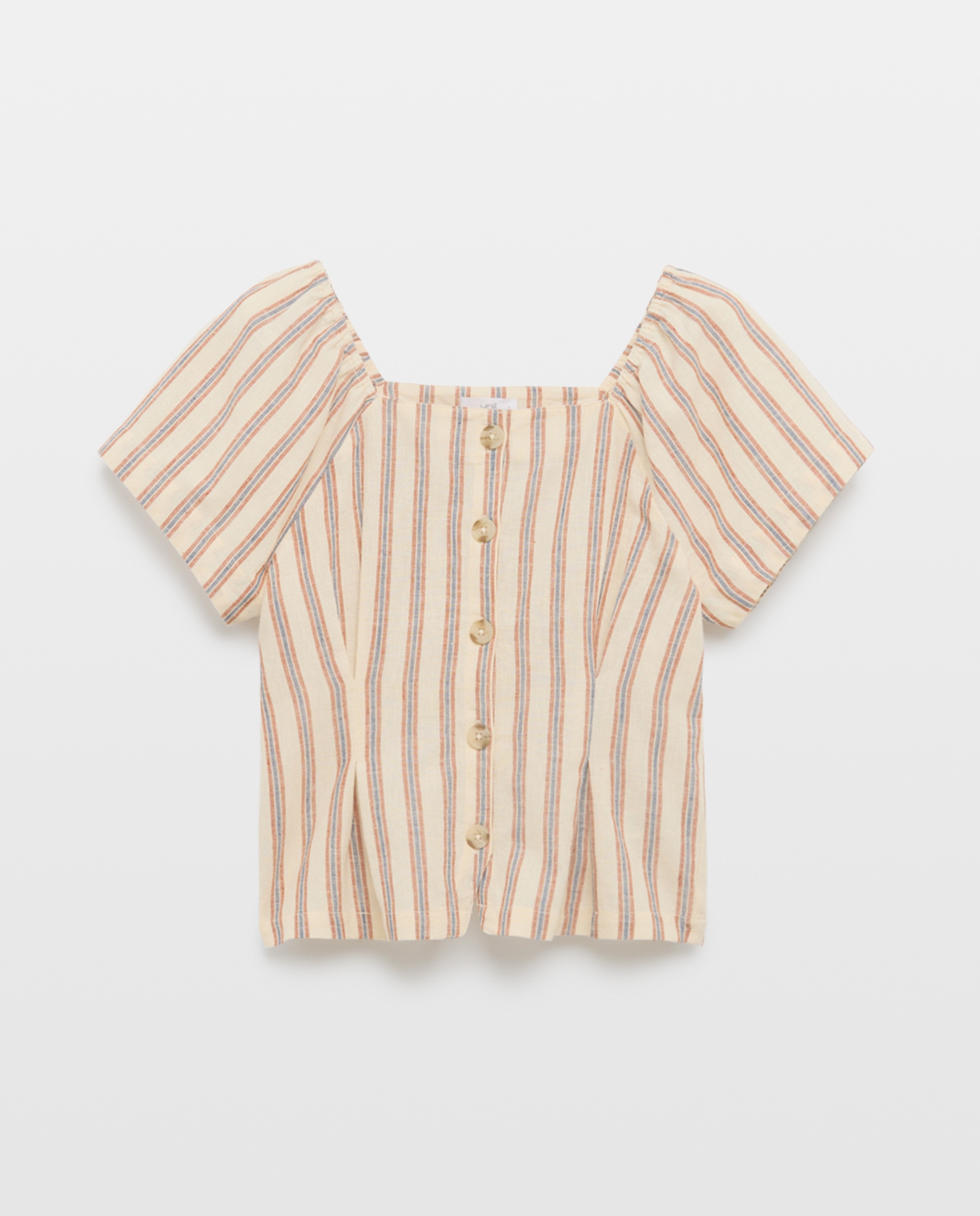 Blusa de mujer de rayas total look Azul marino-4