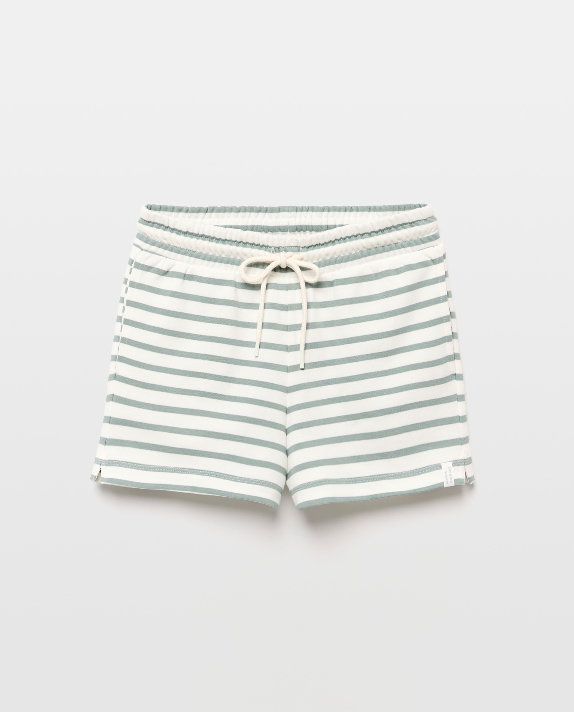 Pantalones cortos de mujer de felpa Verde-4