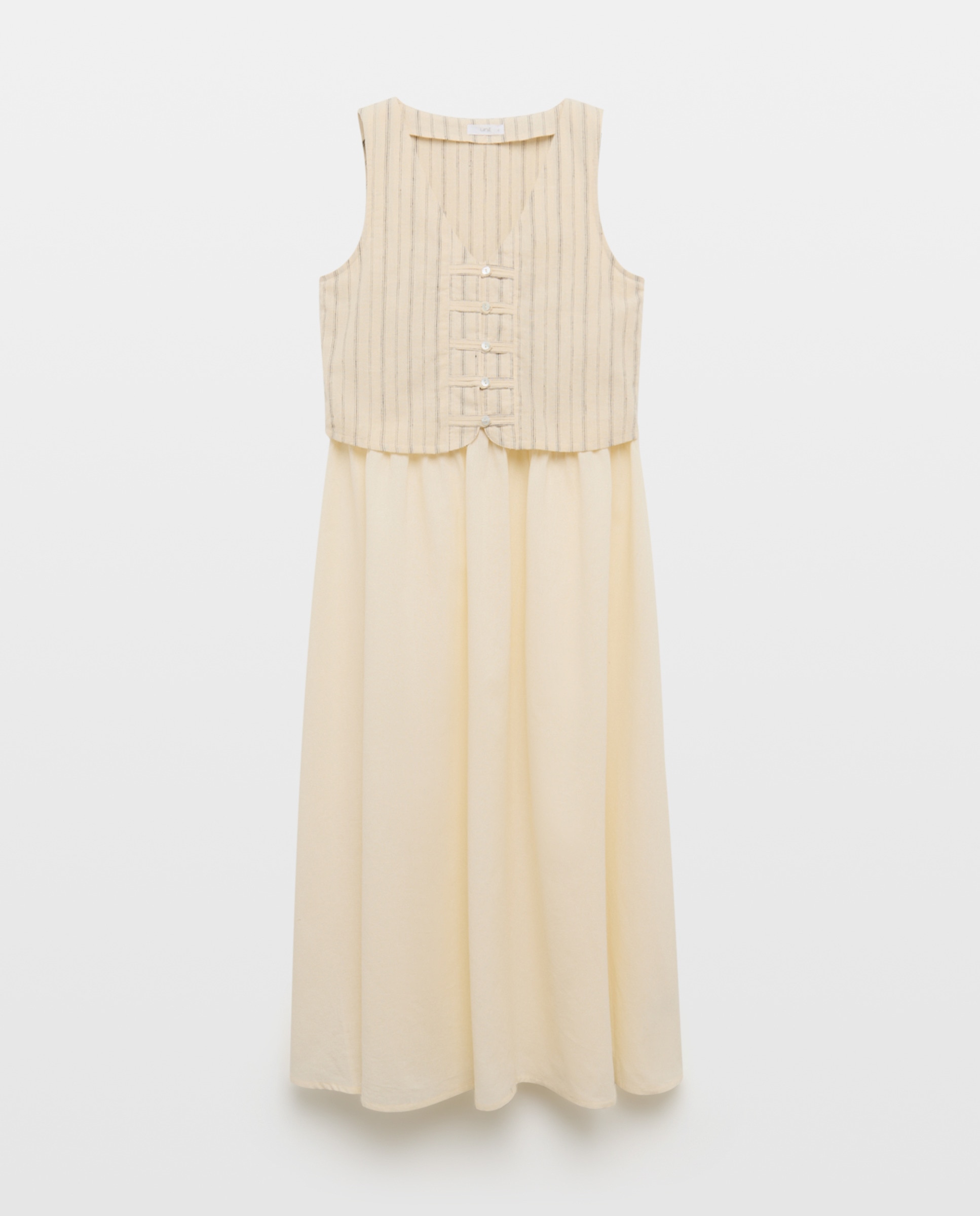 Vestido de mujer con chaleco 120 Crudo-4