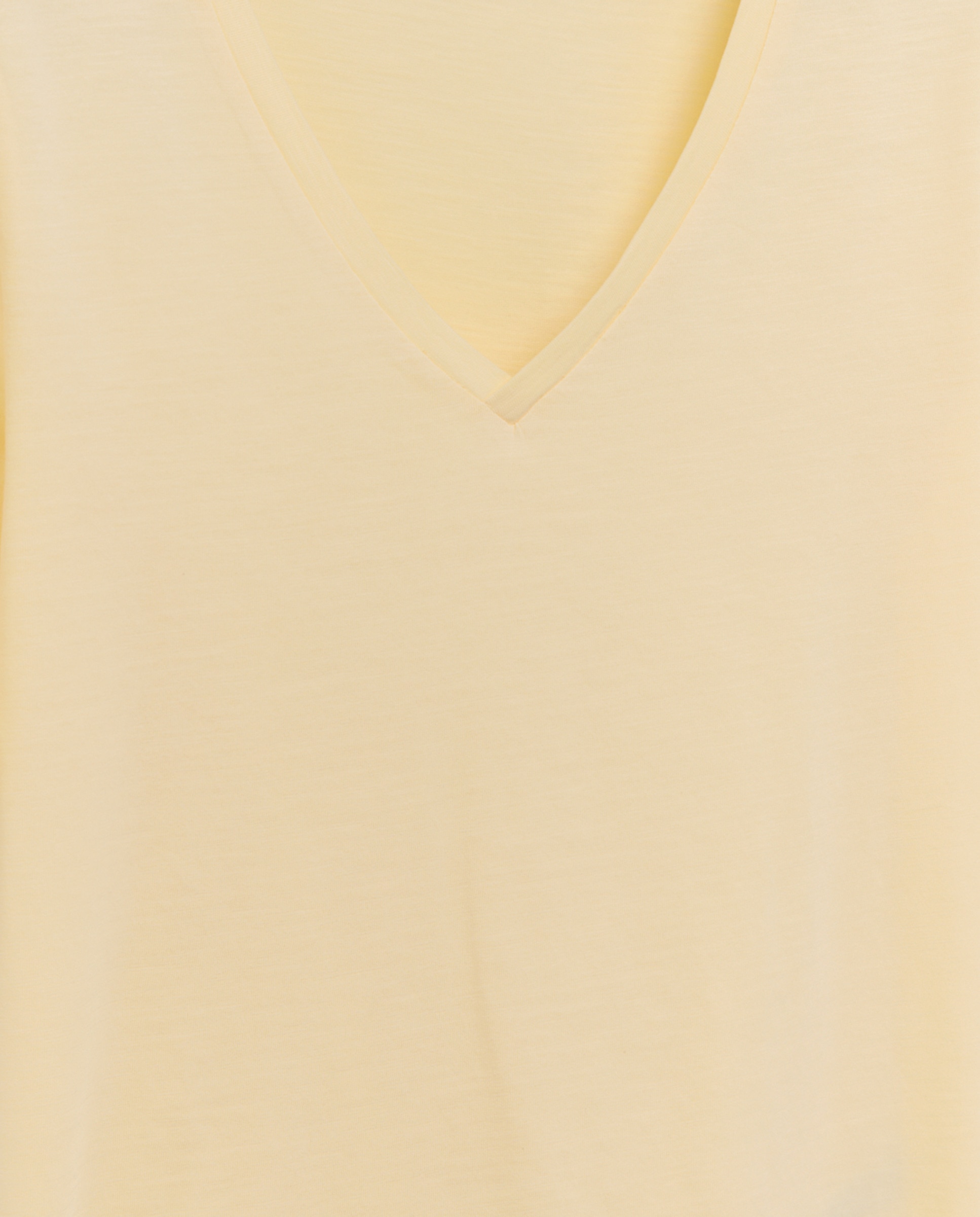 Camiseta básica de mujer cuello pico 310 Amarillo claro-5