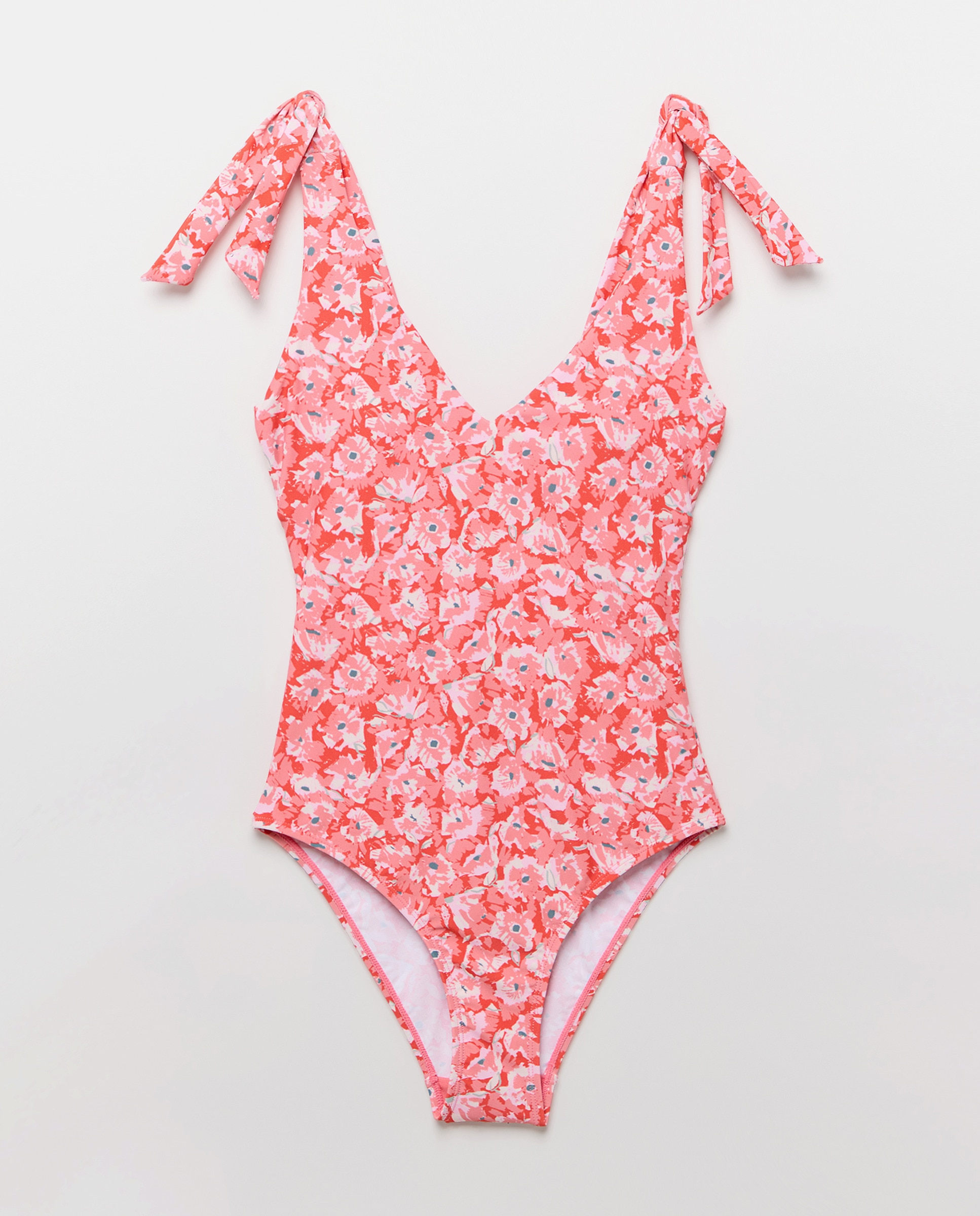 Bañador mujer escote pico tirante ancho 240 Fucsia-3