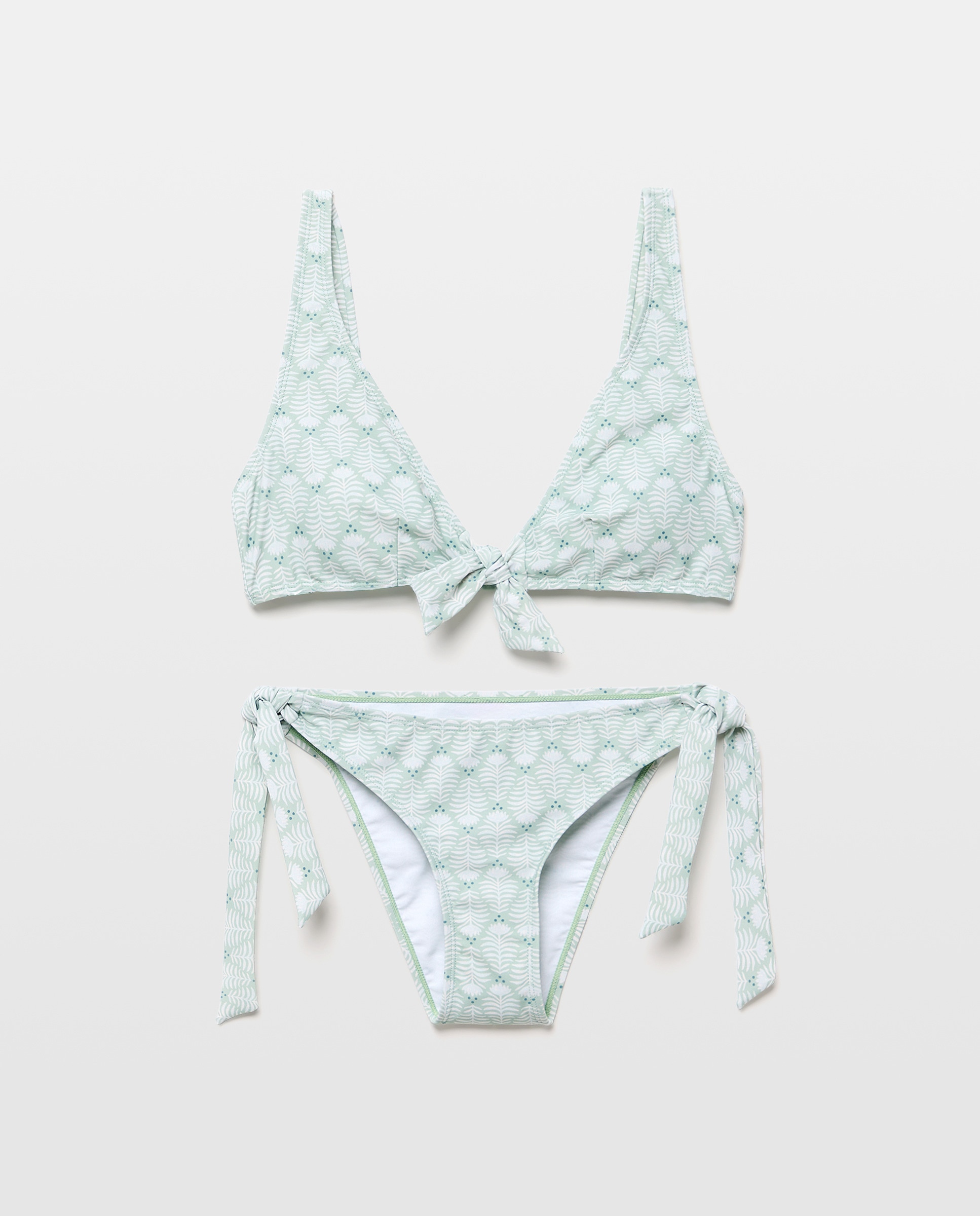 Bikini mujer lazo escote 582 Verde agua-3