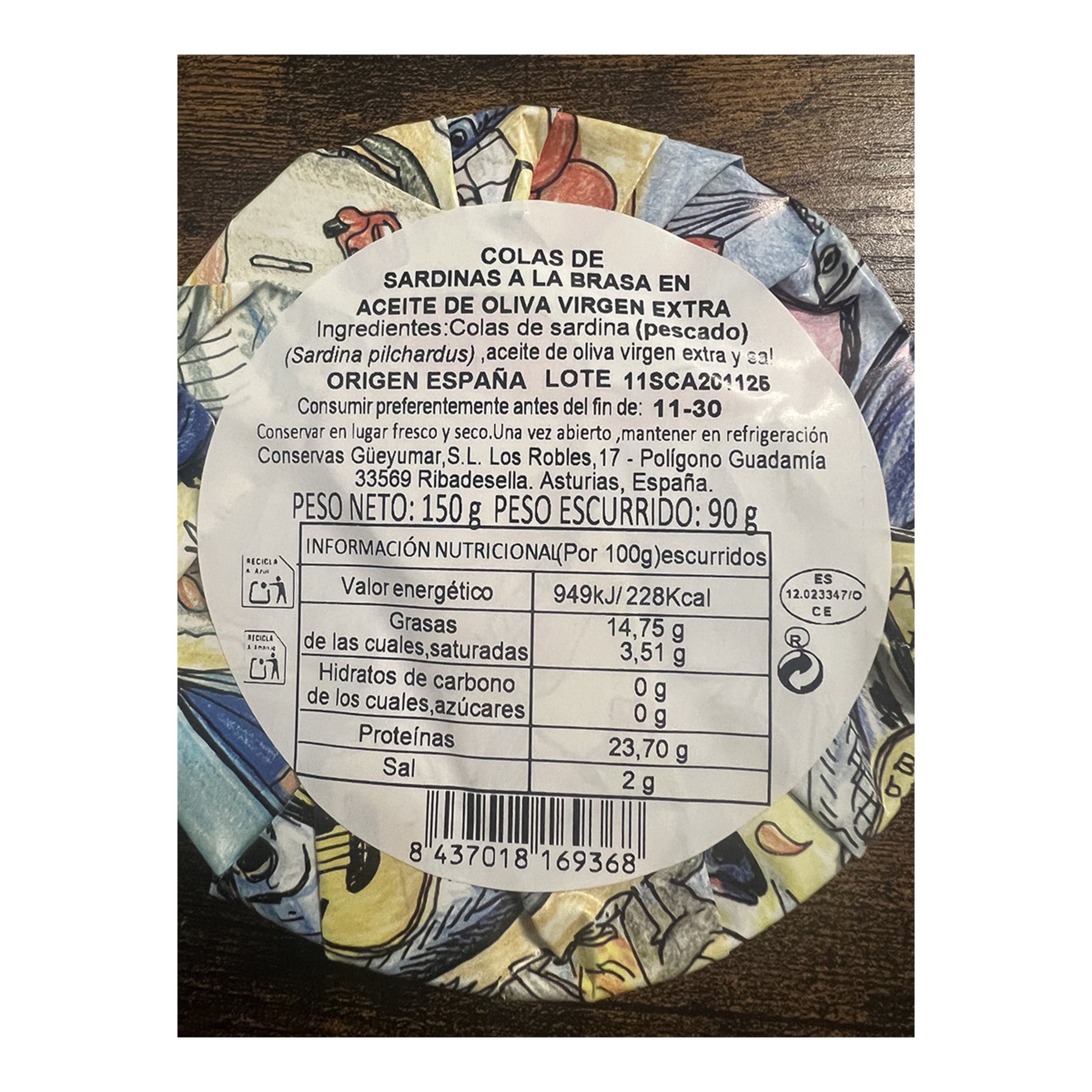 Colas de sardinas a la brasa Güeyumar 2