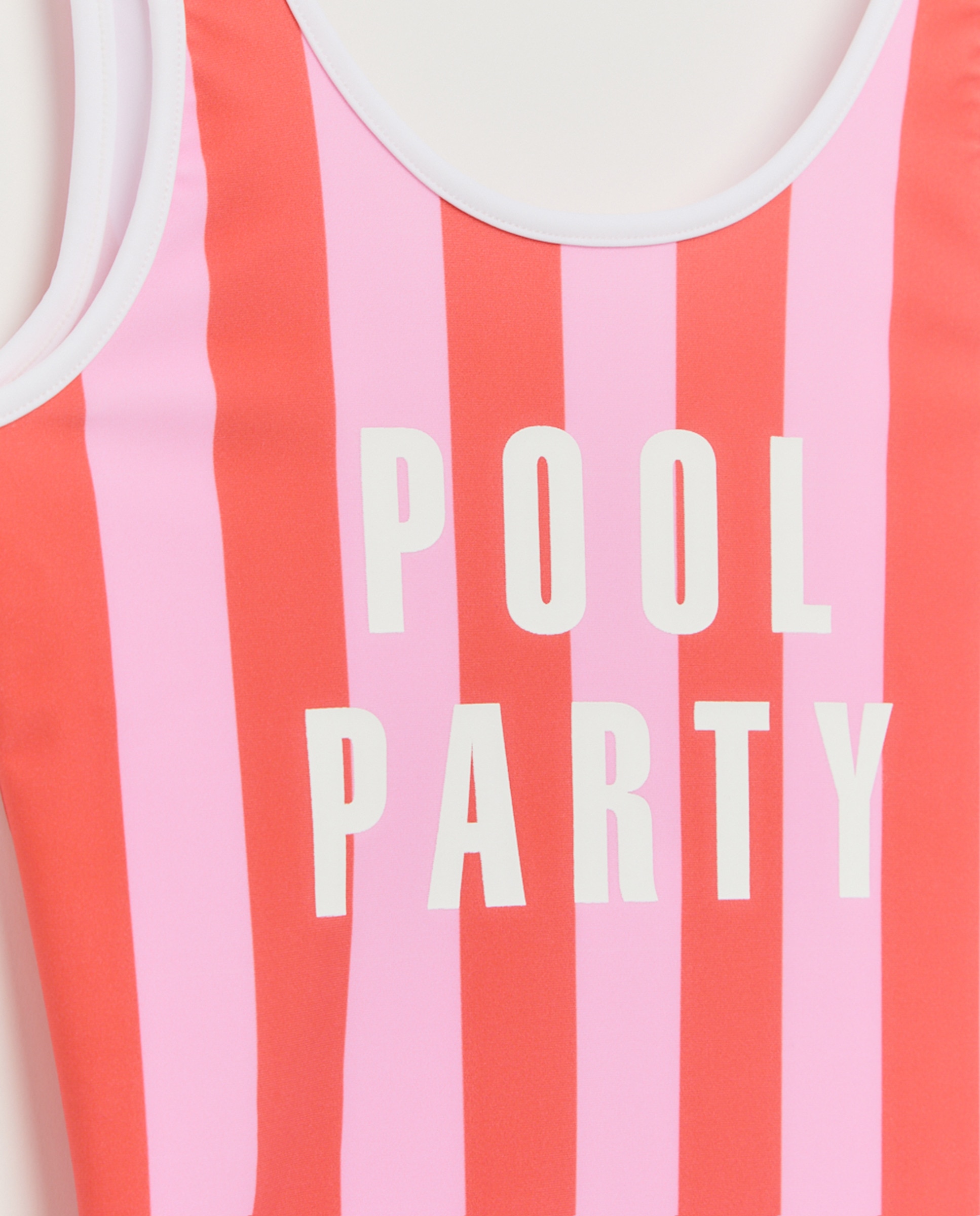 Fato de Banho com Risca Larga Vermelho-6