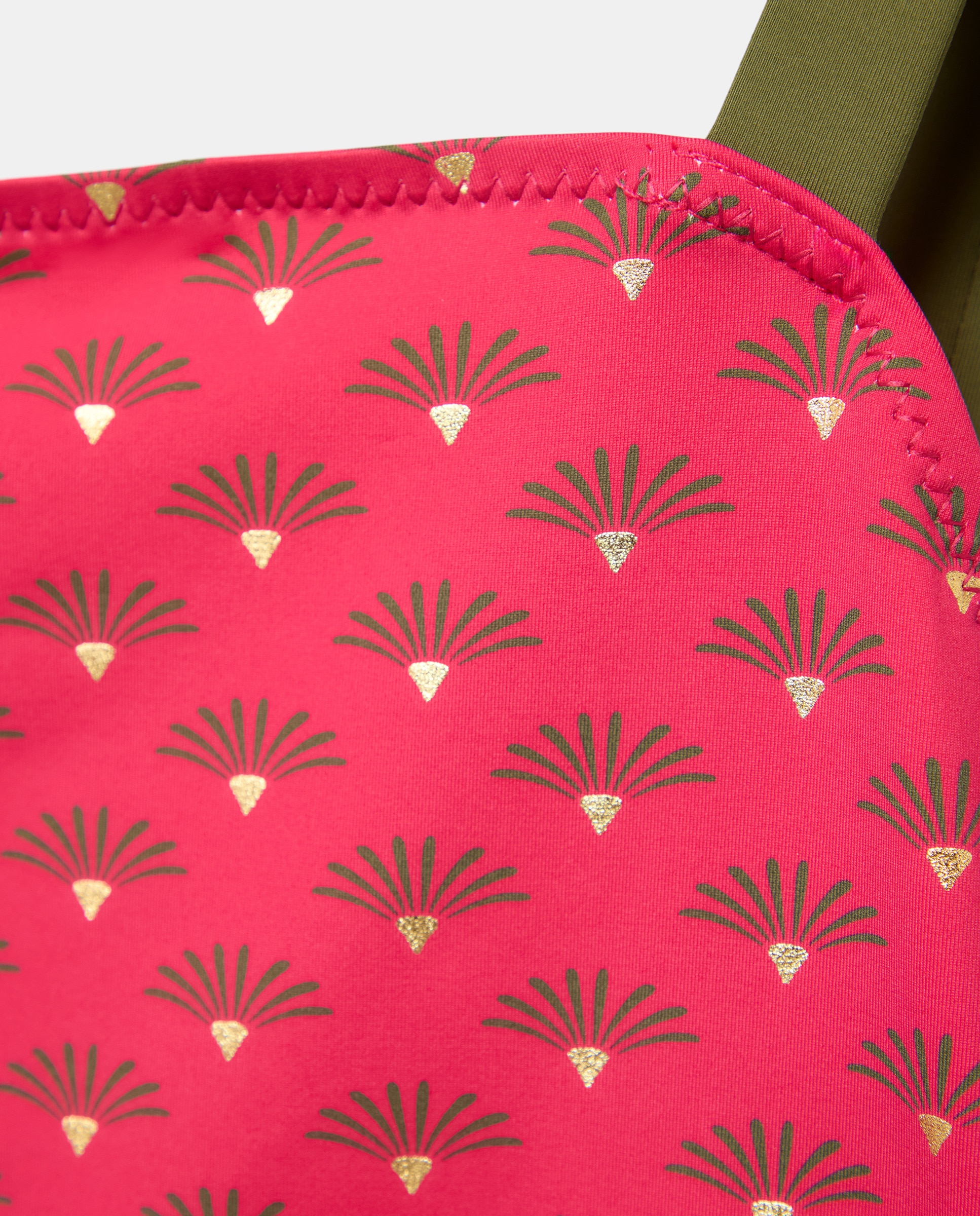 Fato de Banho com Estampado Floral Rosa-5