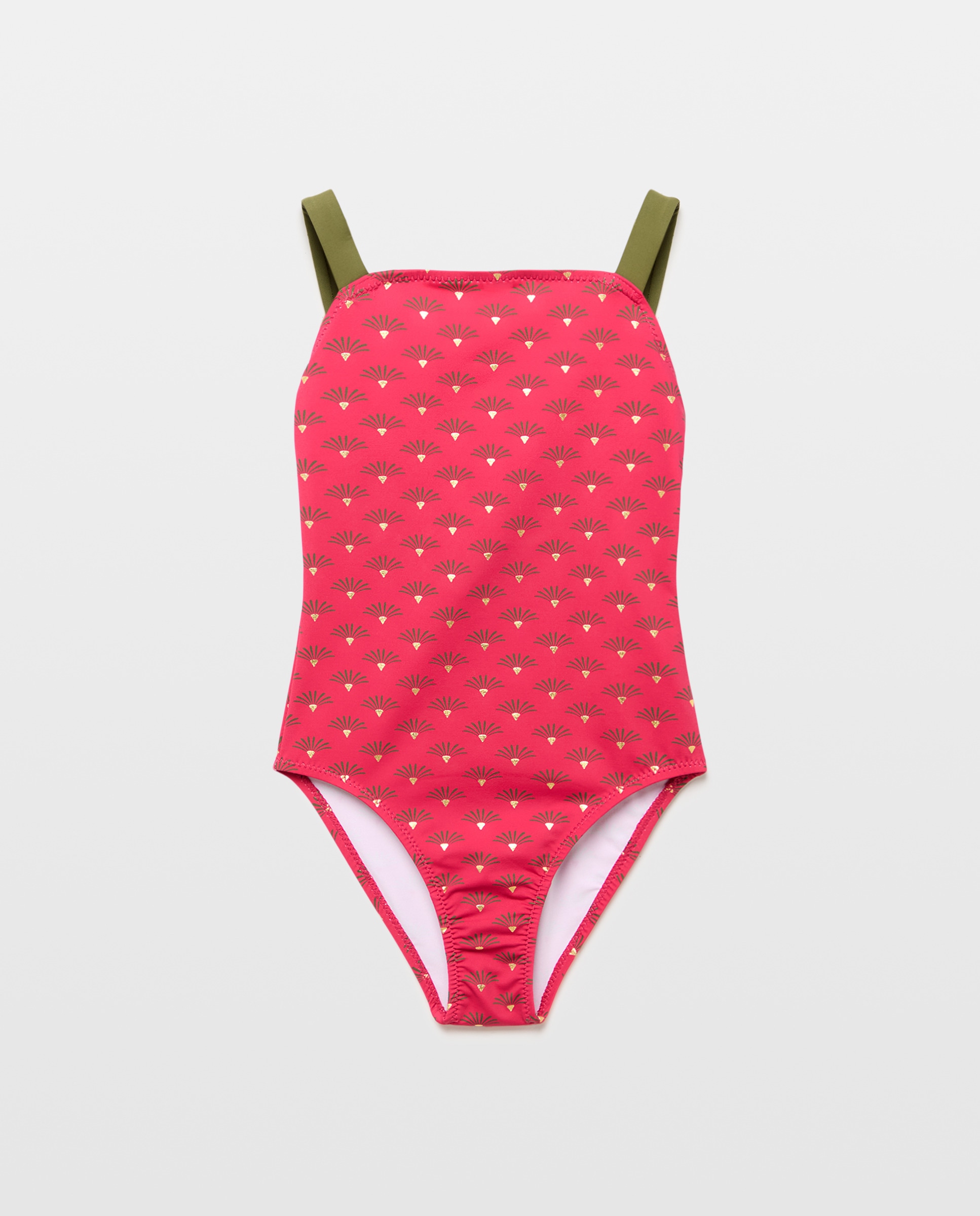 Fato de Banho com Estampado Floral Rosa-4