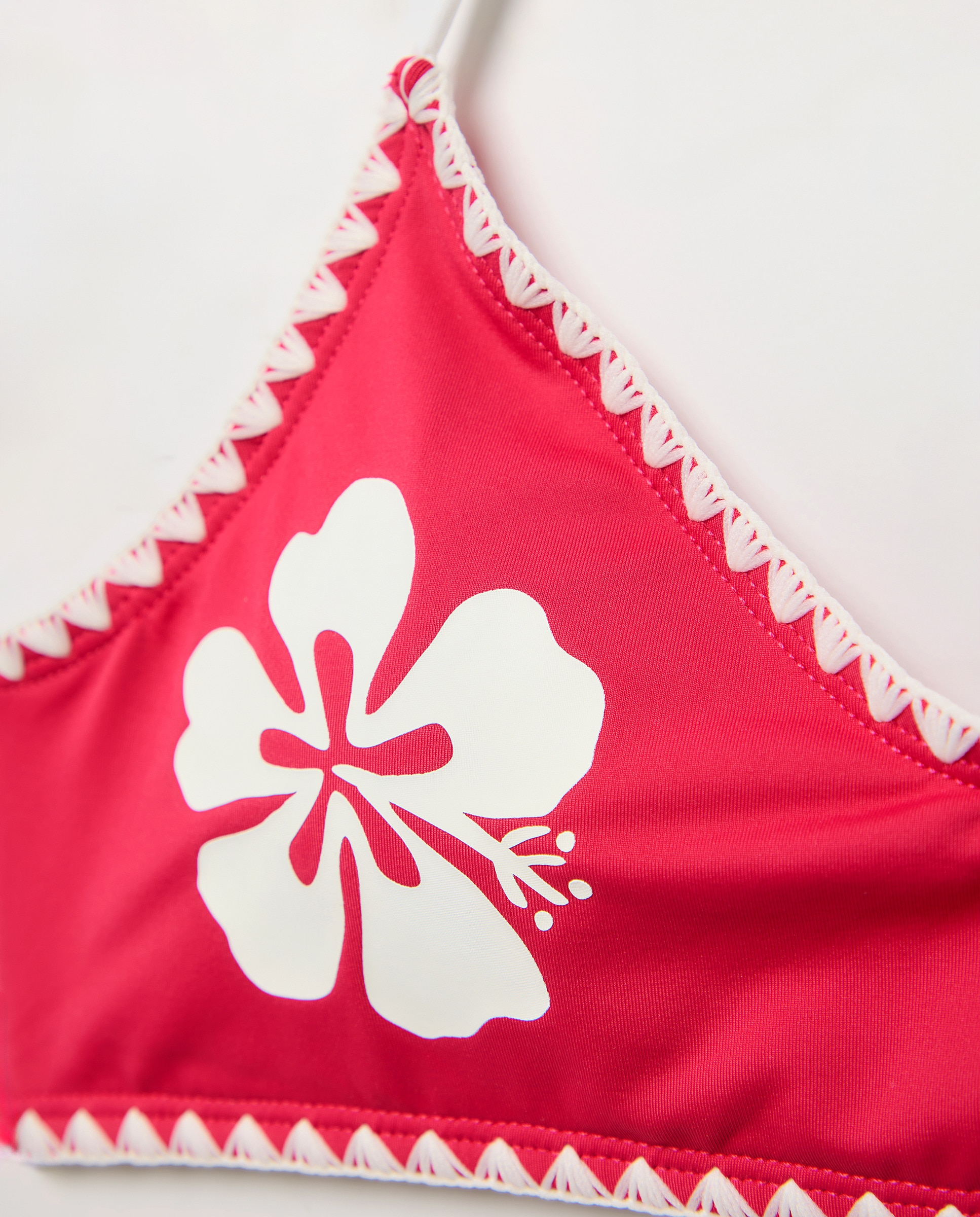 Biquíni Triangular com Estampado Floral Kids El Corte Inglés 200 Rosa-3