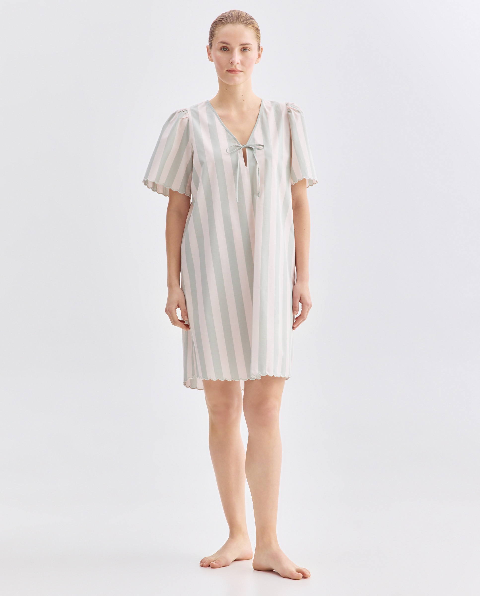 Imagen 0 de Camisón mujer algodón con lazos