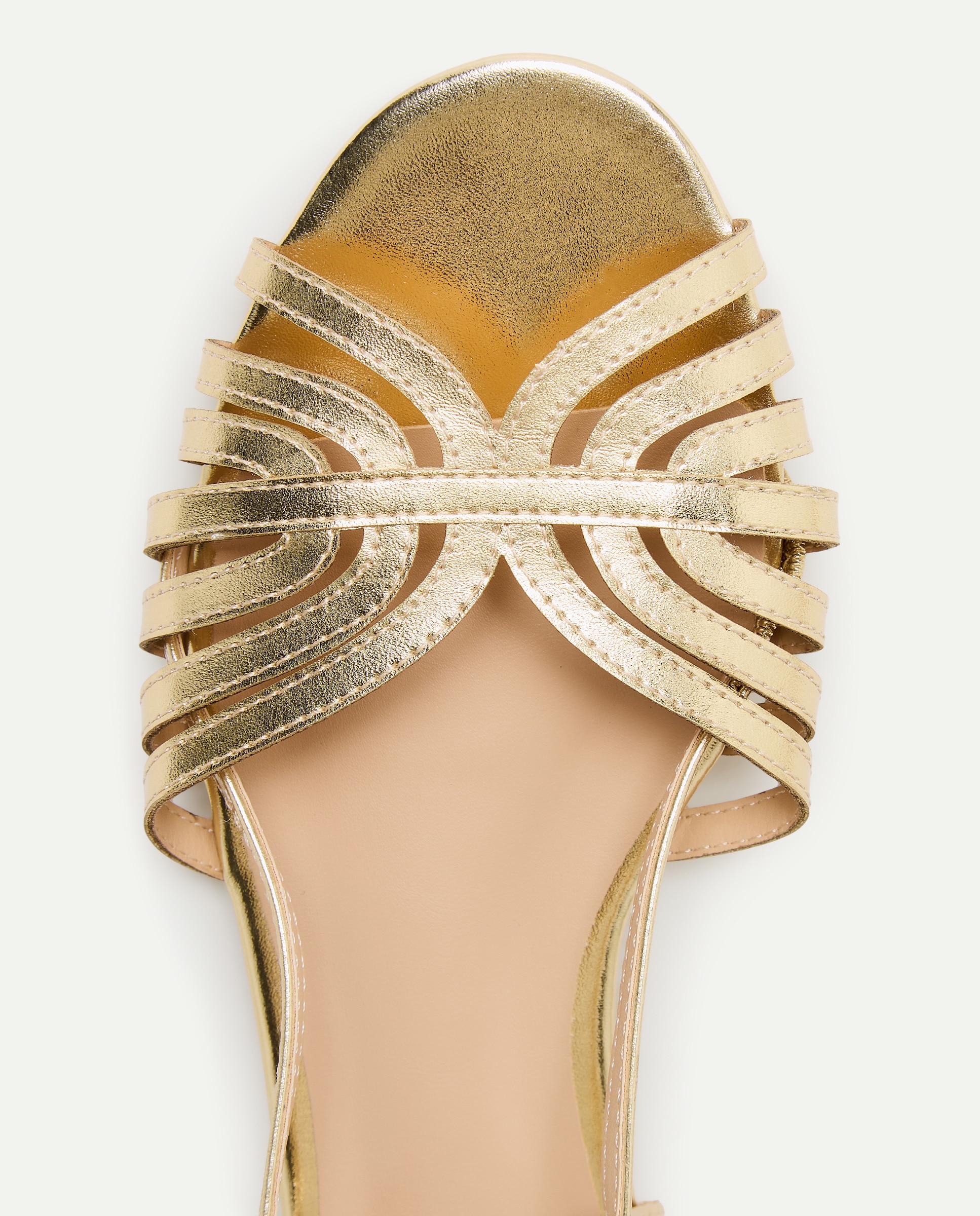 Sandálias Rasas com Semi Círculos - Dourado 390 Ouro-4