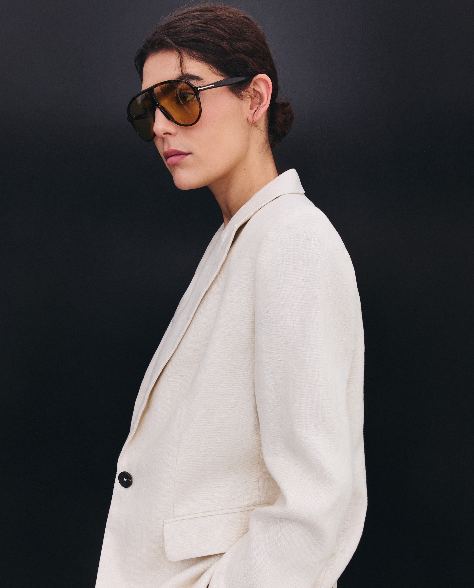 Blazer de Fato de Linho 120 Cru-2