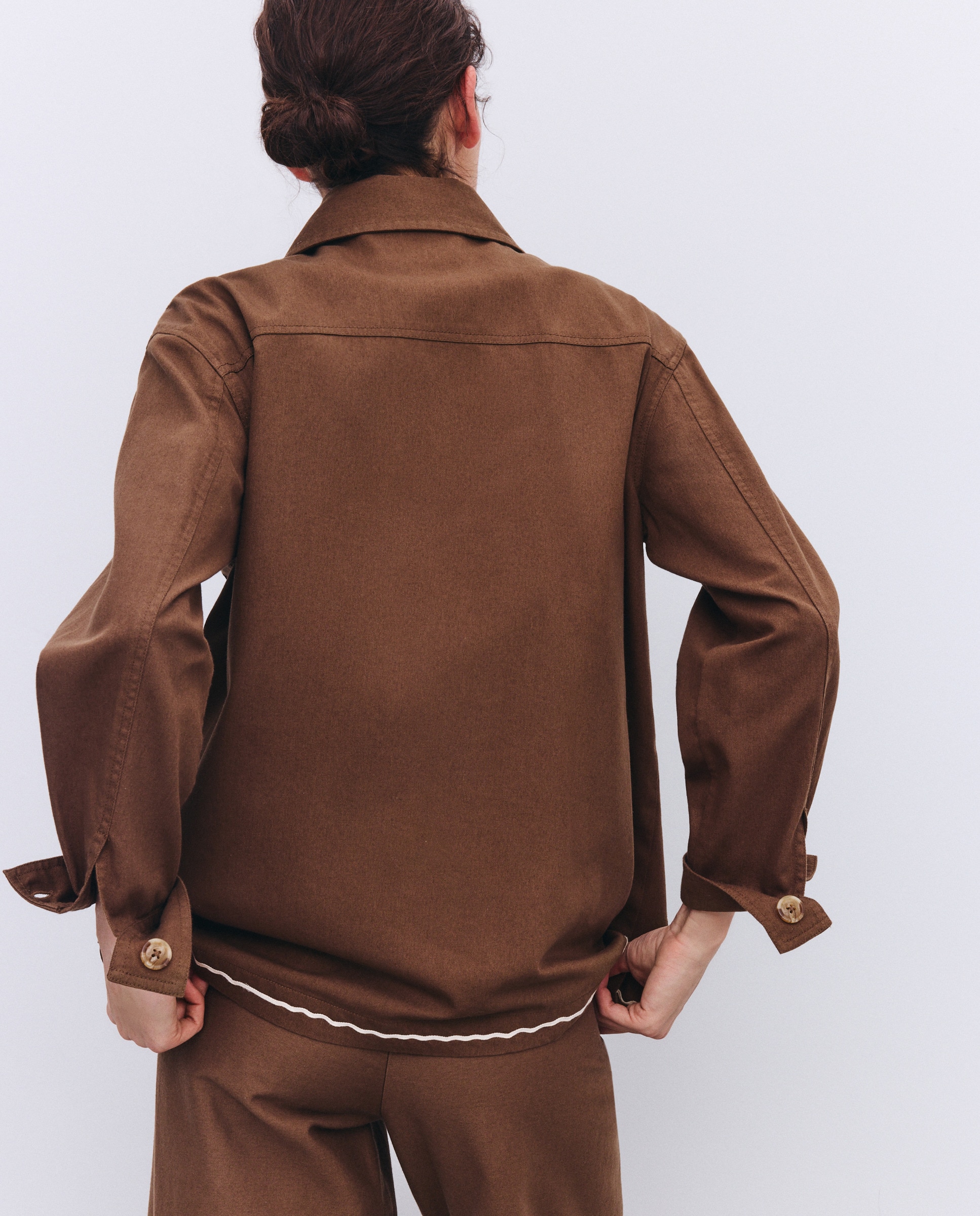 Casaco bordado Castanho-3