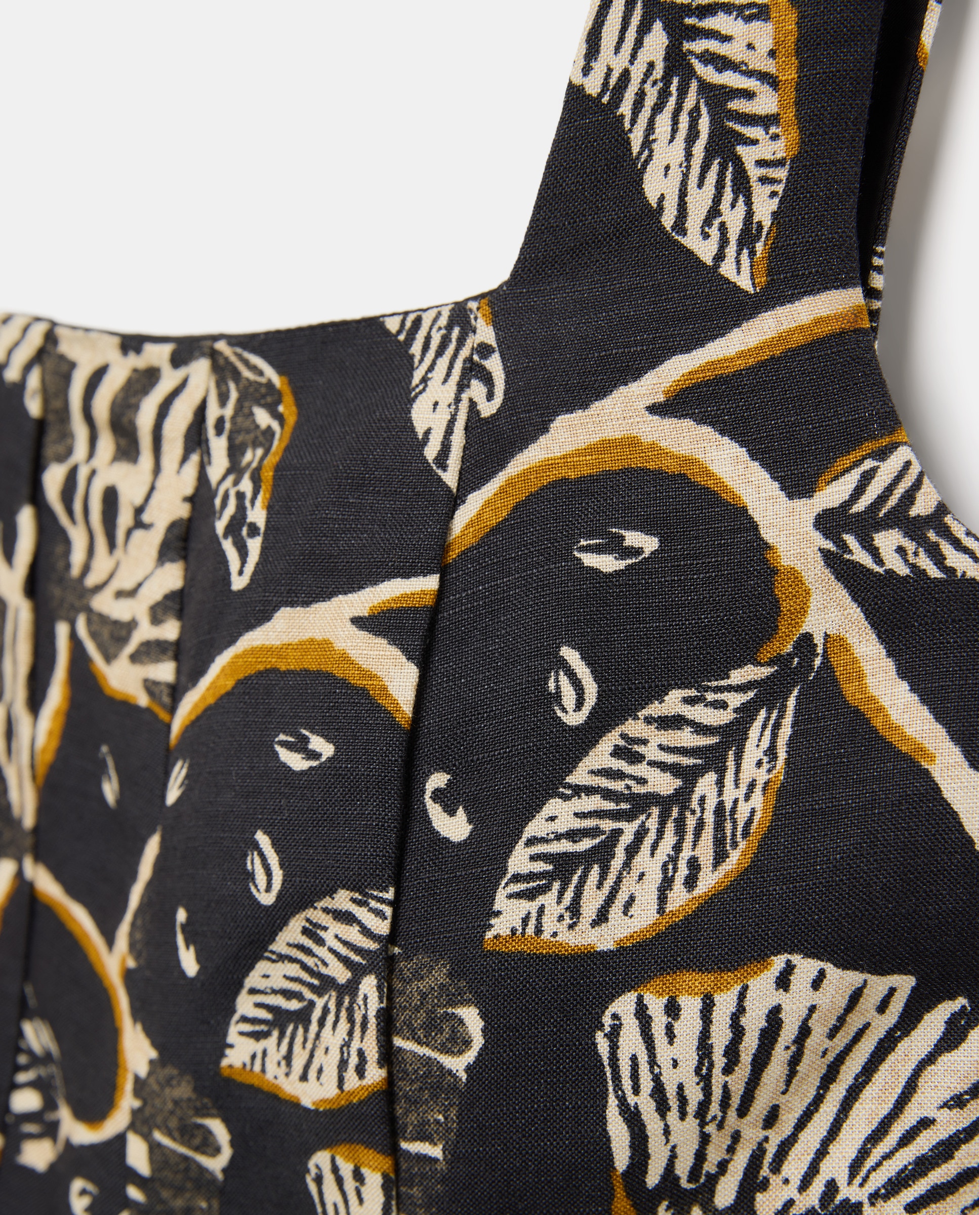 Vestido de Alças com Decote Quadrado Preto-6