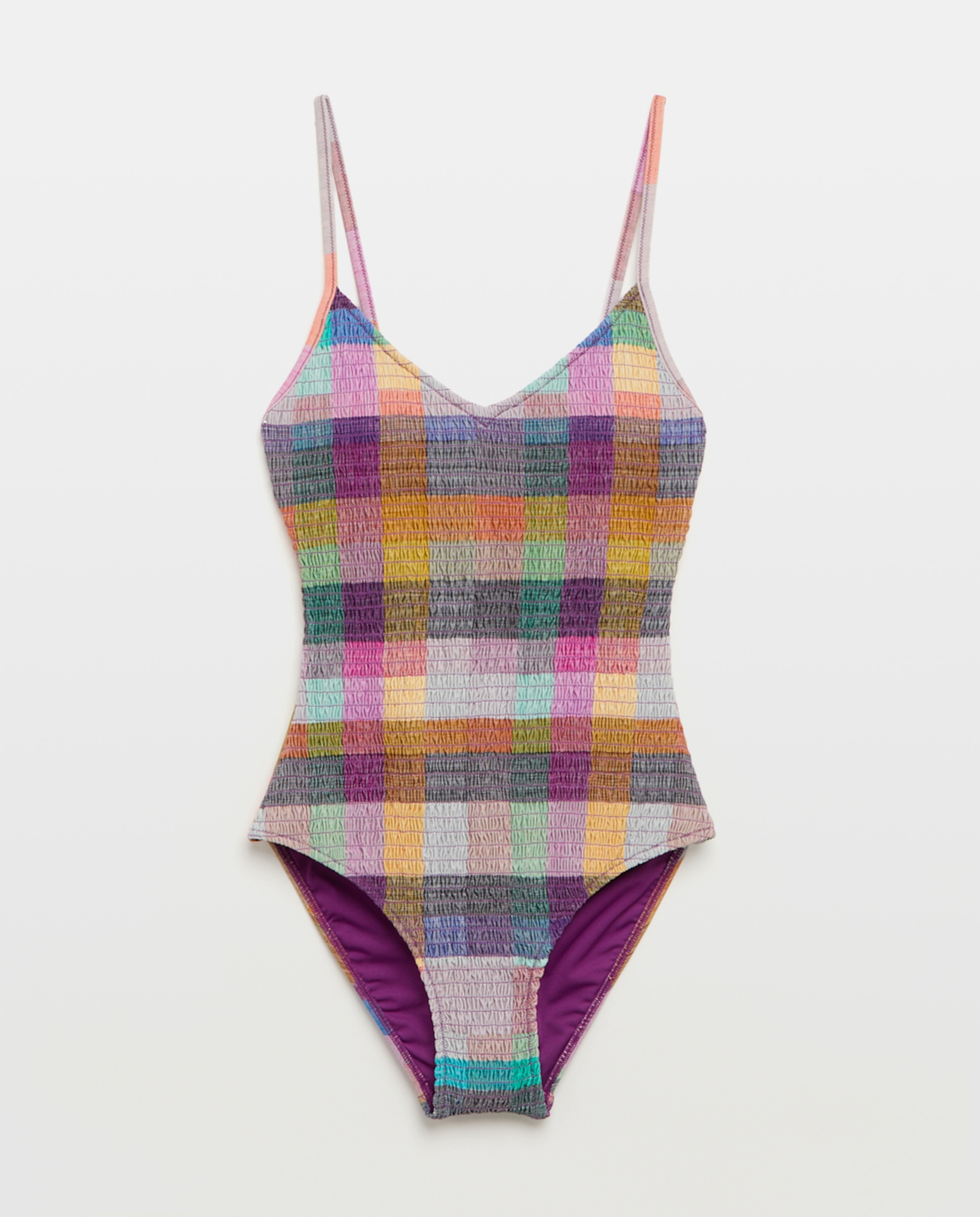 Fato de Banho com Top Vichy Multicolor-4