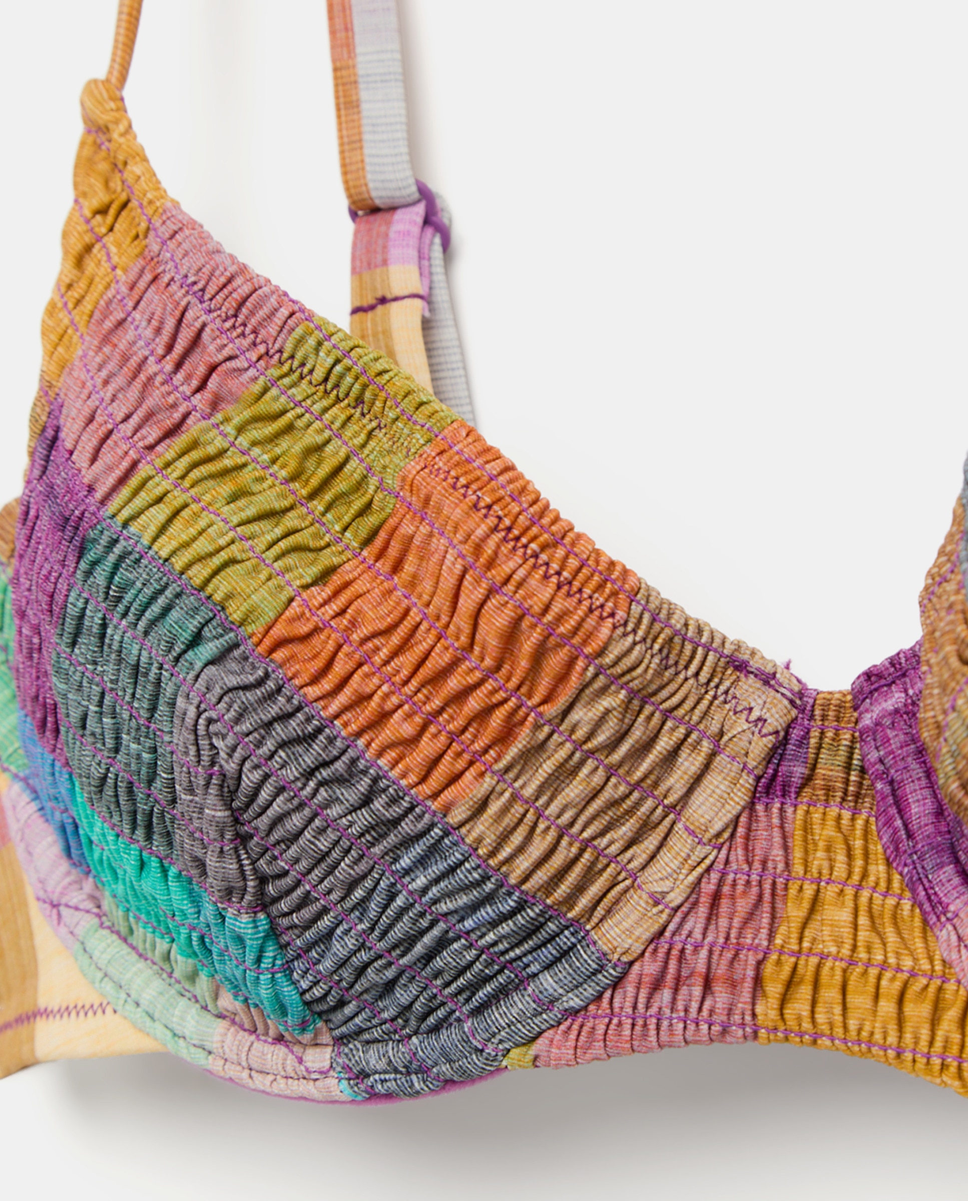 Soutien de Biquíni com Aro Vichy Multicolor-5