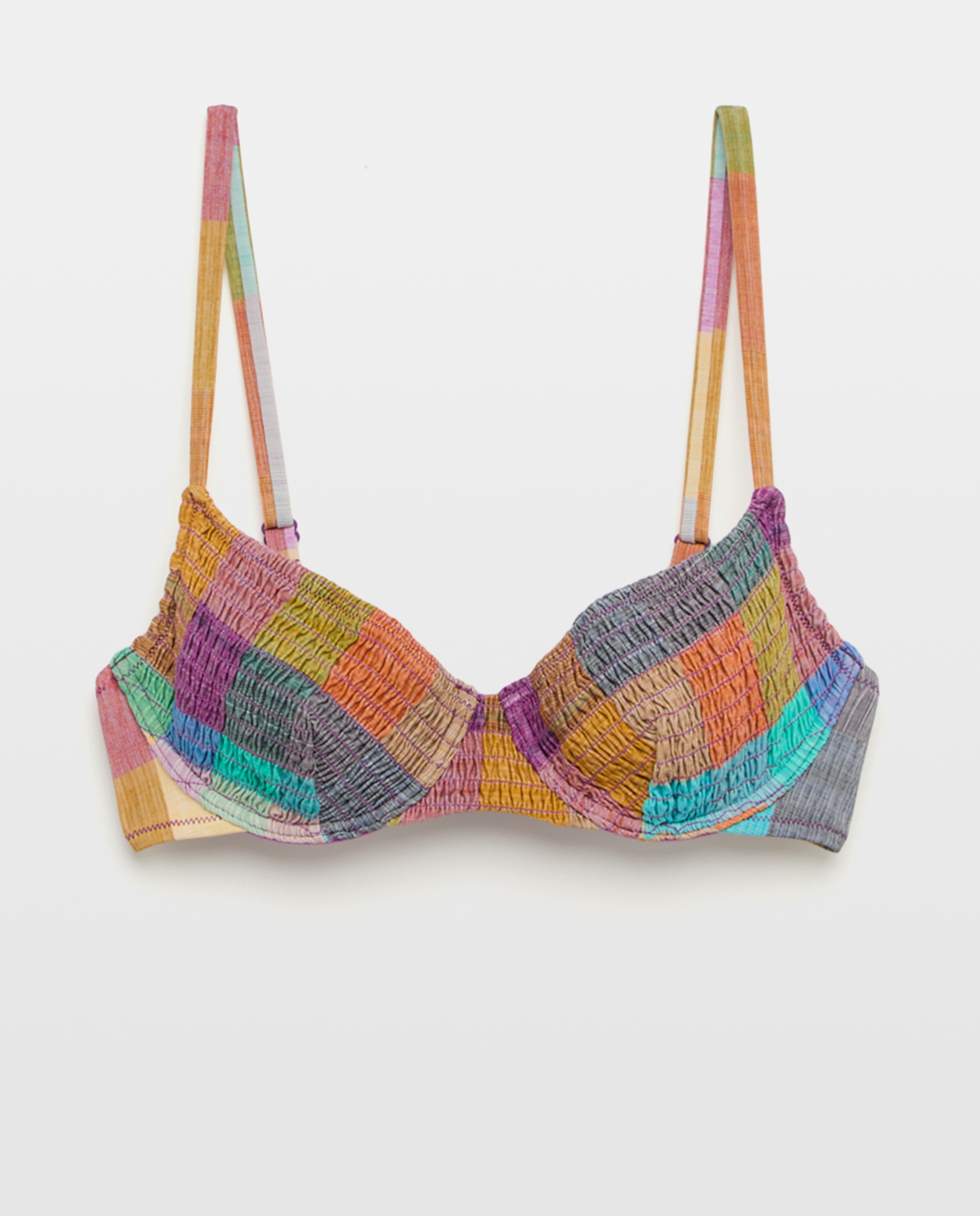 Soutien de Biquíni com Aro Vichy Multicolor-4