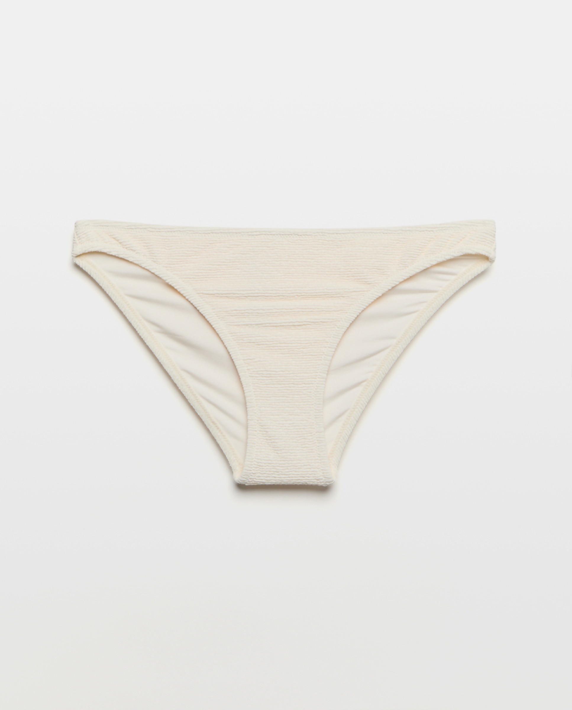 Cueca de biquíni lisa 130 Marfim-4