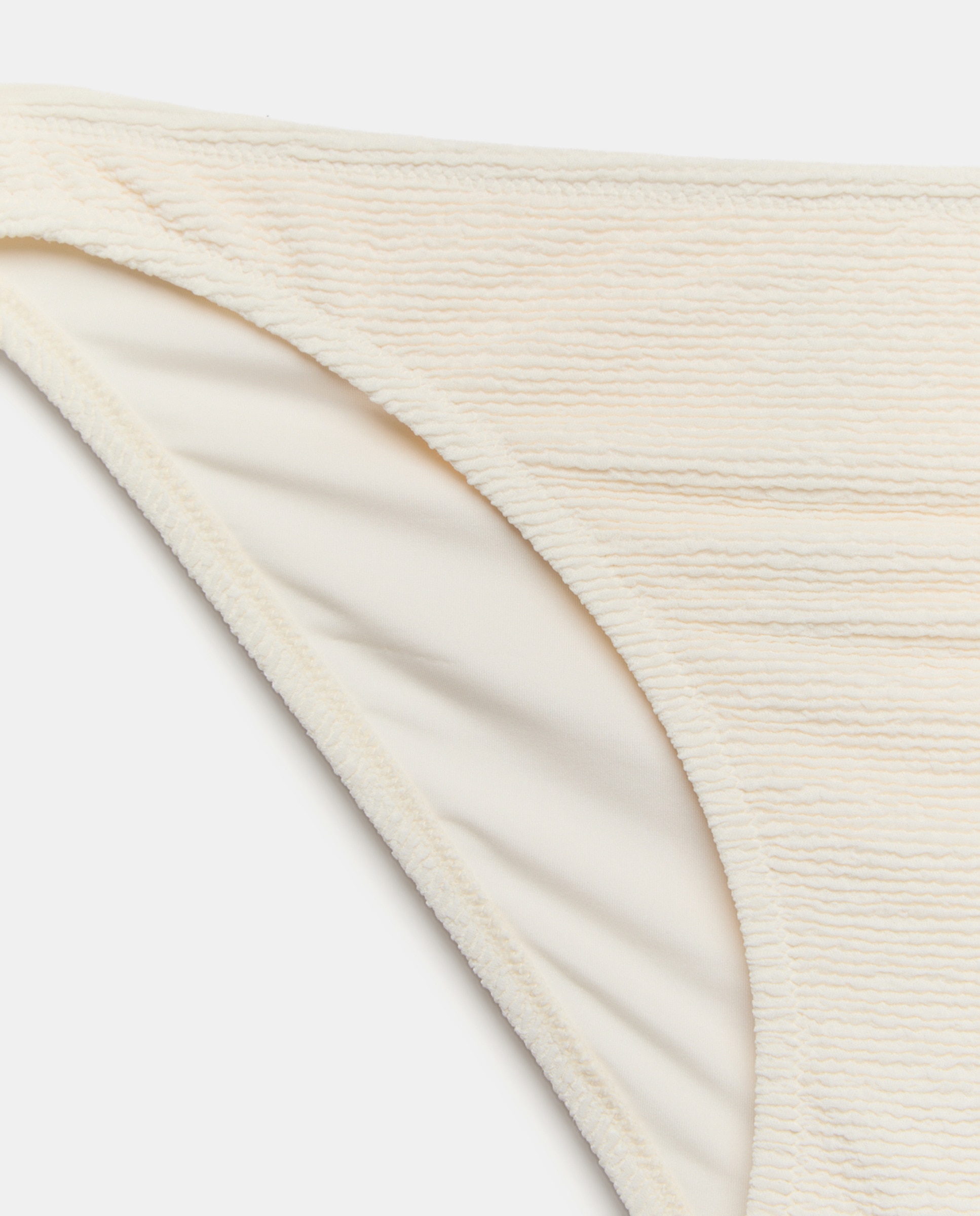 Cueca de biquíni lisa 130 Marfim-5