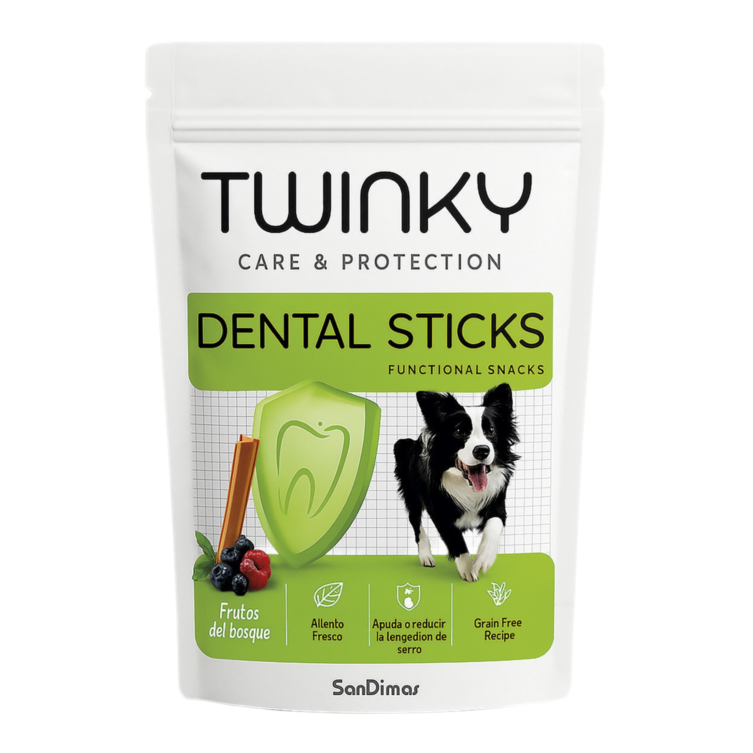 Imagen 0 de Snack dental para perros Twinky frutos del bosque (7 unidades) 180 g