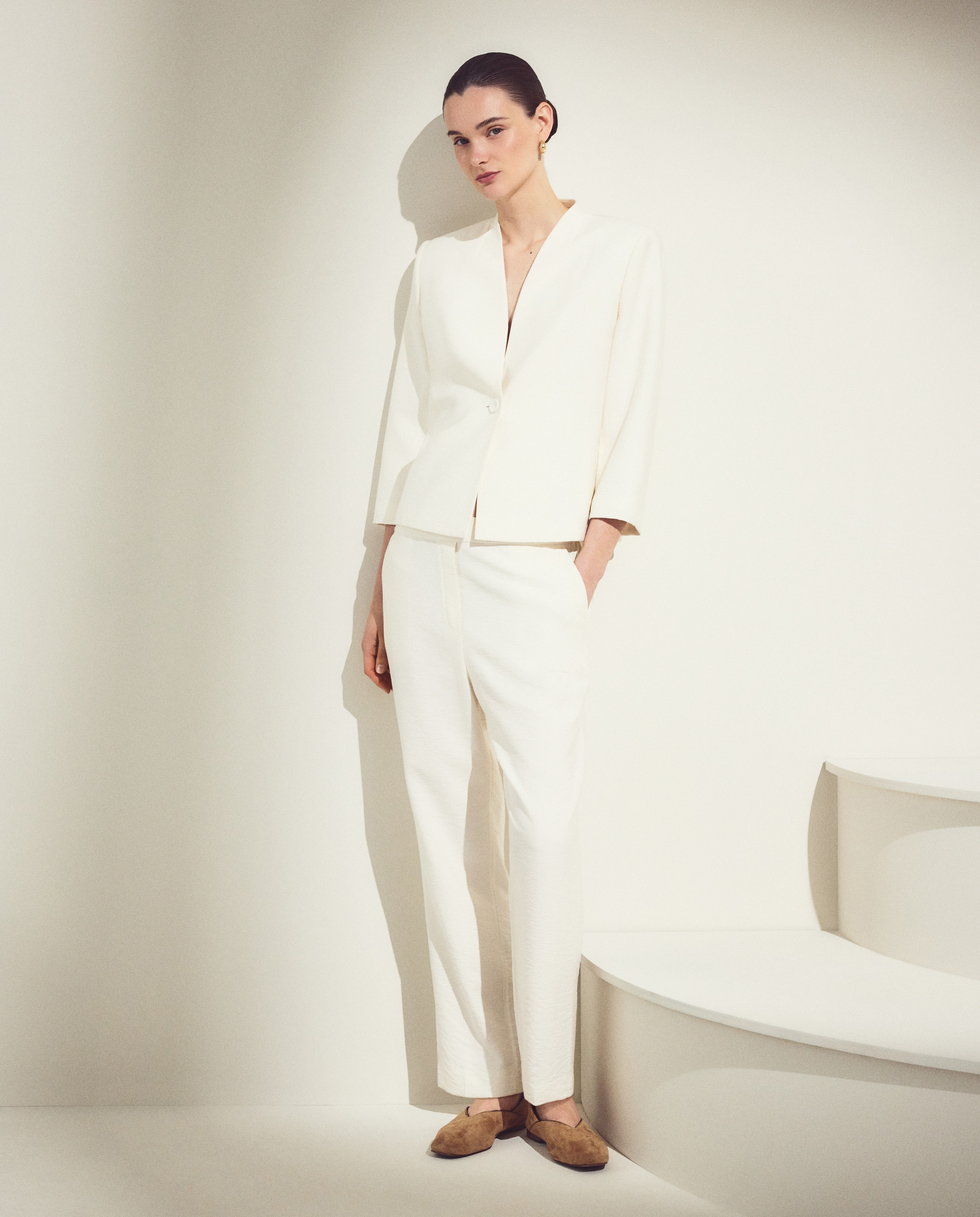 Blazer Liso com Lavagem 120 Cru-3