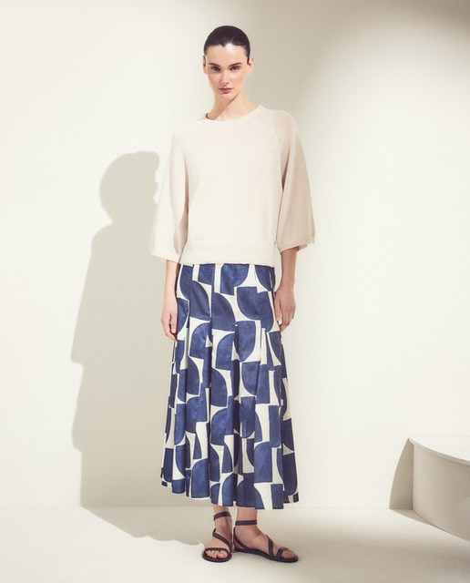 Imagem 0 de Saia de Cetim com Estampado