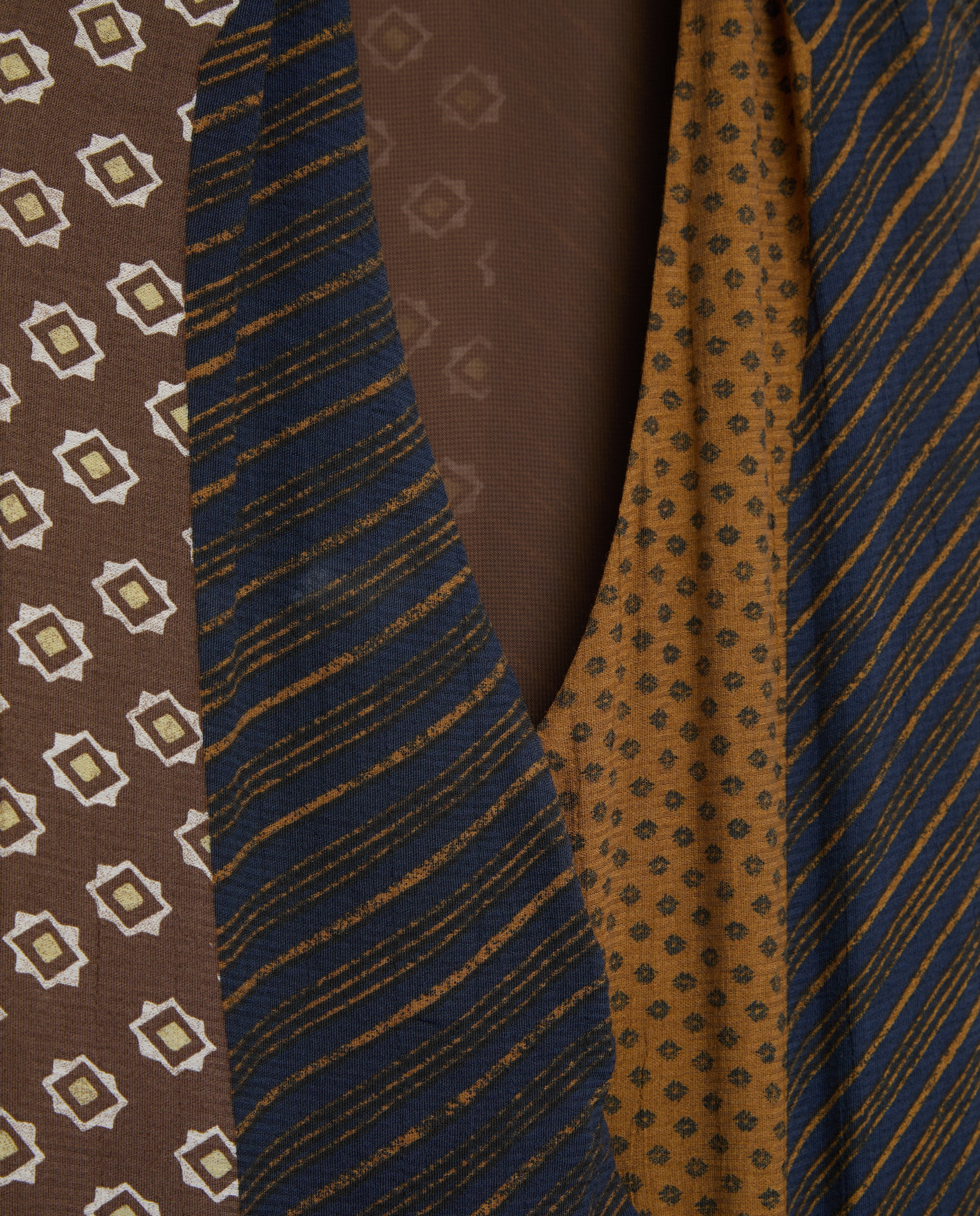 Vestido midi estampado sem mangas Verde-5