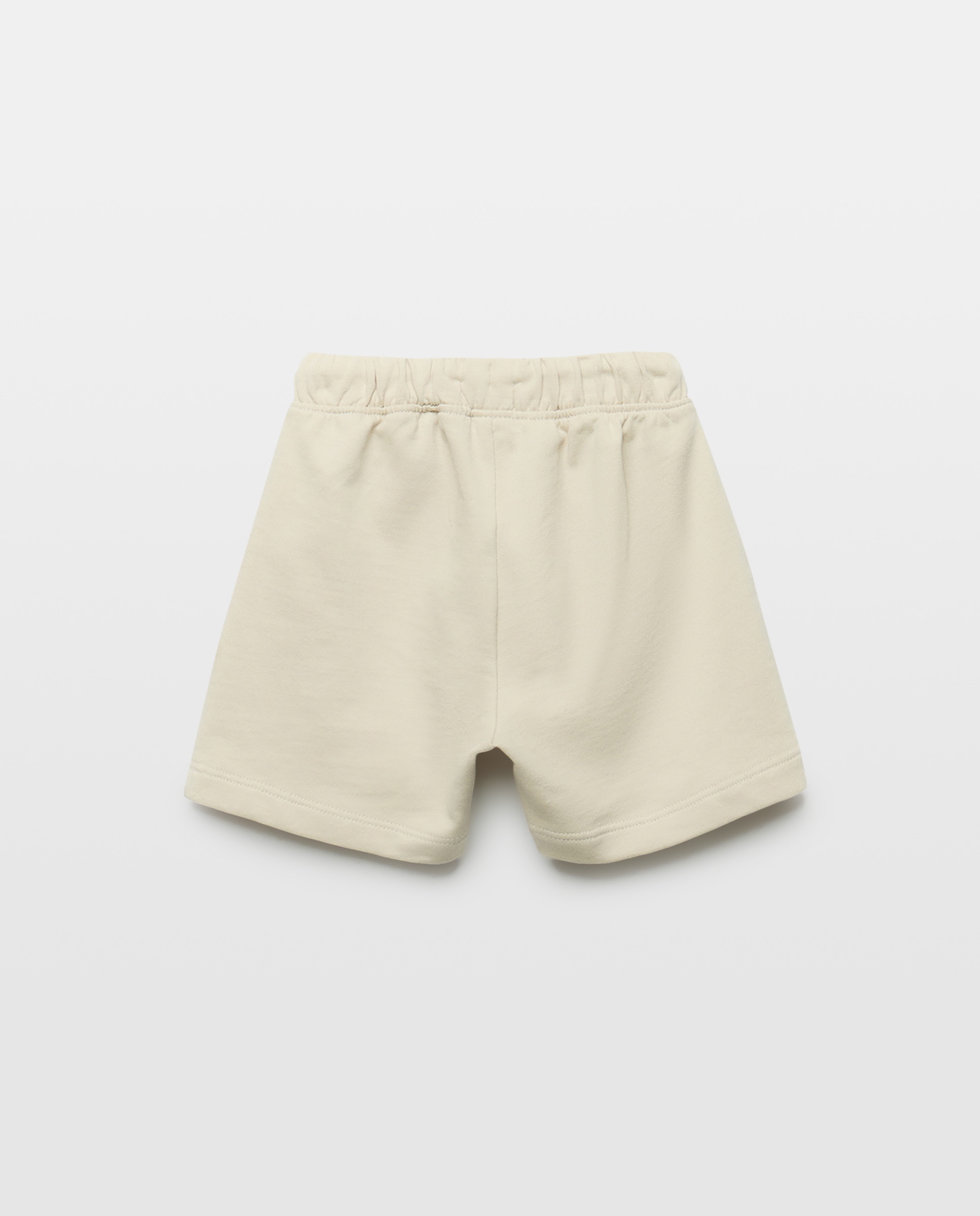 Pack 2 bermudas de bebé felpa Beige-2