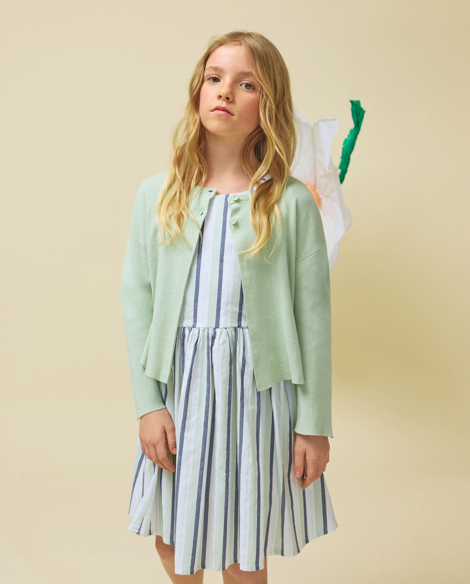 Casaco de Tricot Básico Kids El Corte Inglés 510 Verde Claro-2