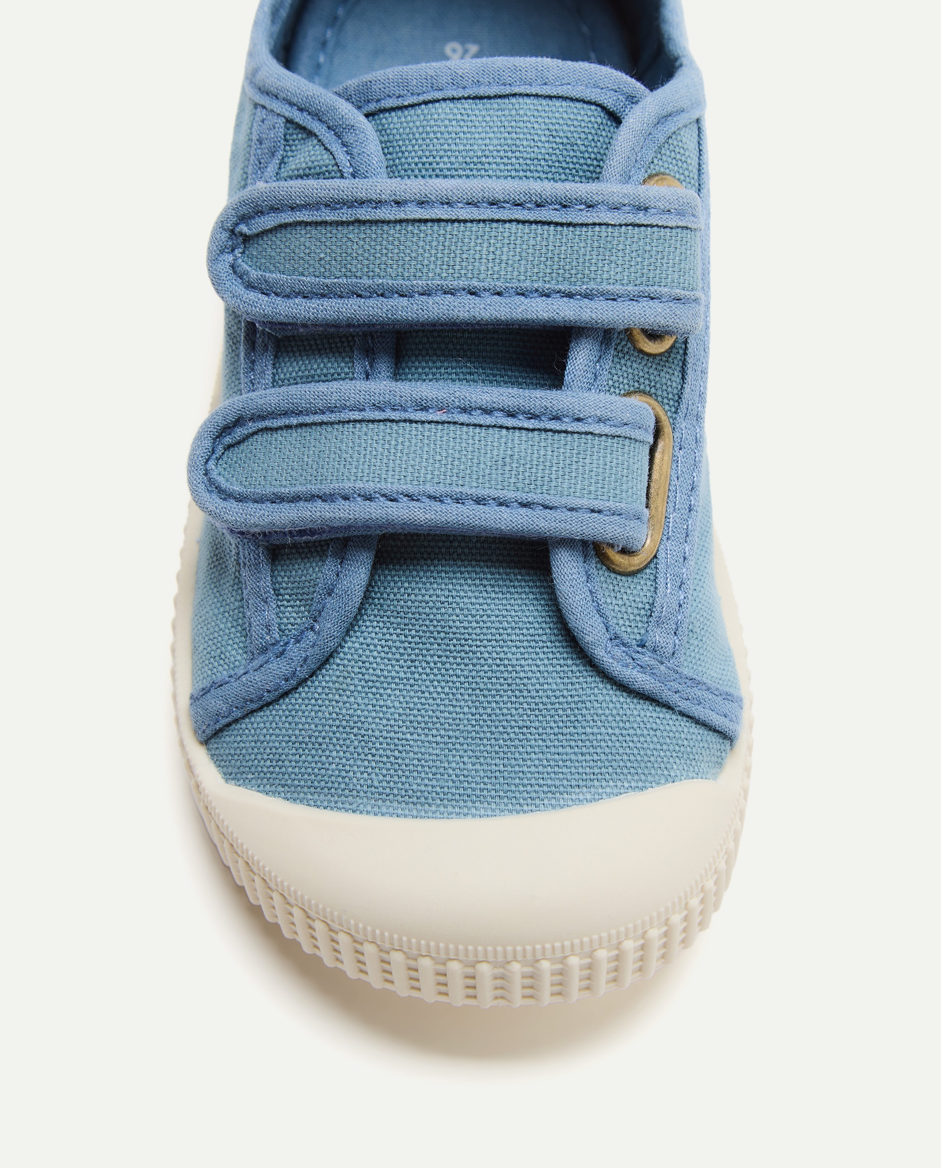 Lona bebés con contrastes, velcro y suela flexible 400 Azul-5