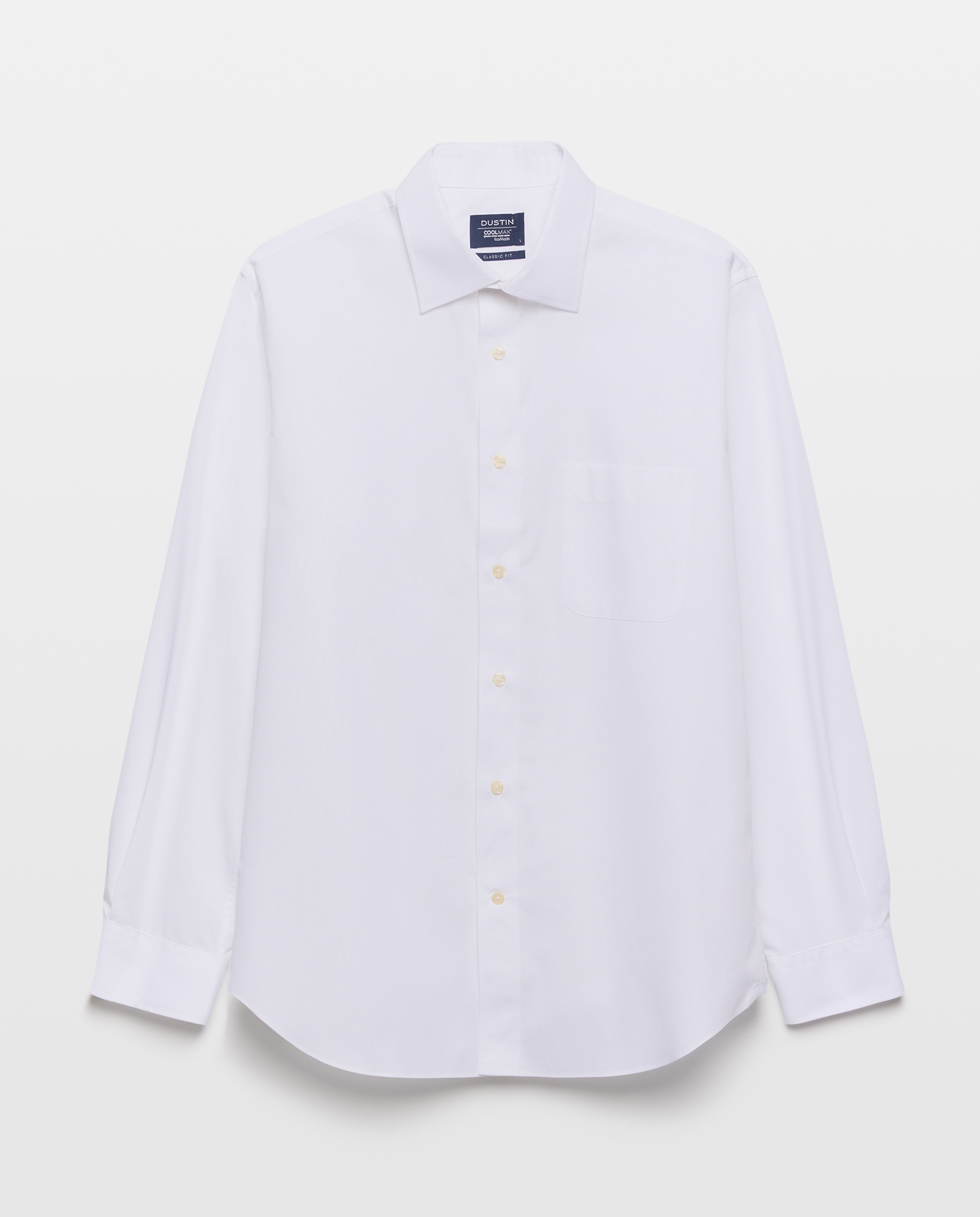 Camisa Classic Fit Clássico Popelina com Acabamento Eco Coolmax® Branco-4