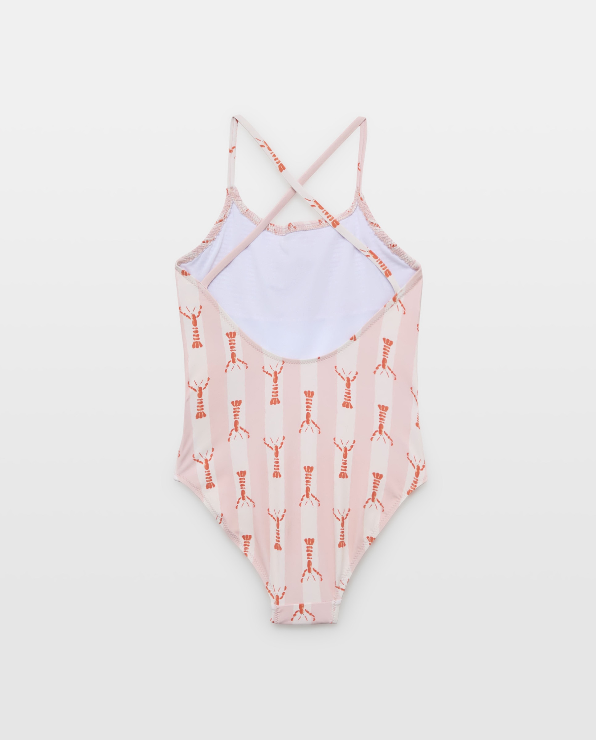 Bañador niña smock langosta 200 Rosa-2
