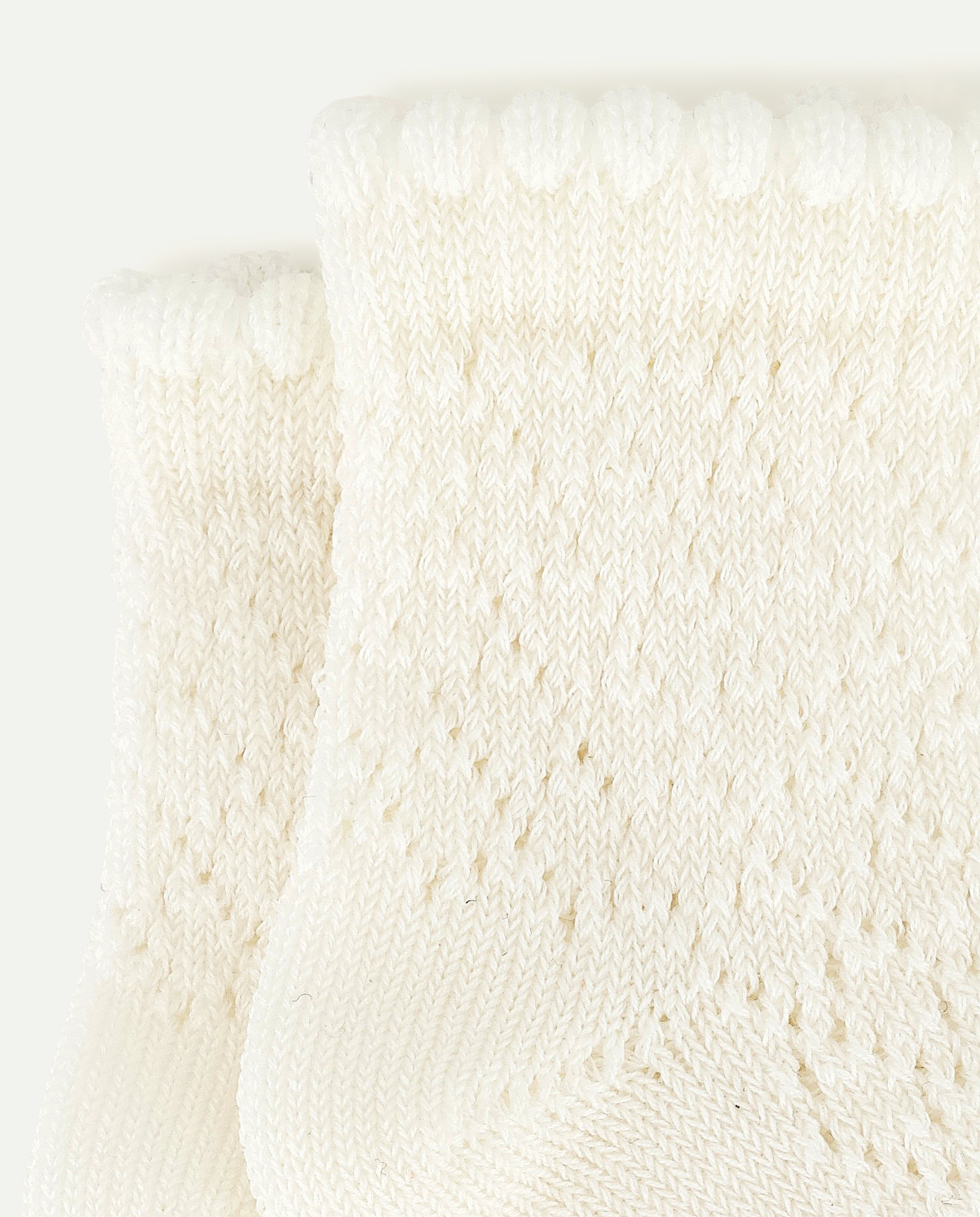 Meias de Cerimónia Rendilhadas de Bebé Cotton Juice Bege-2