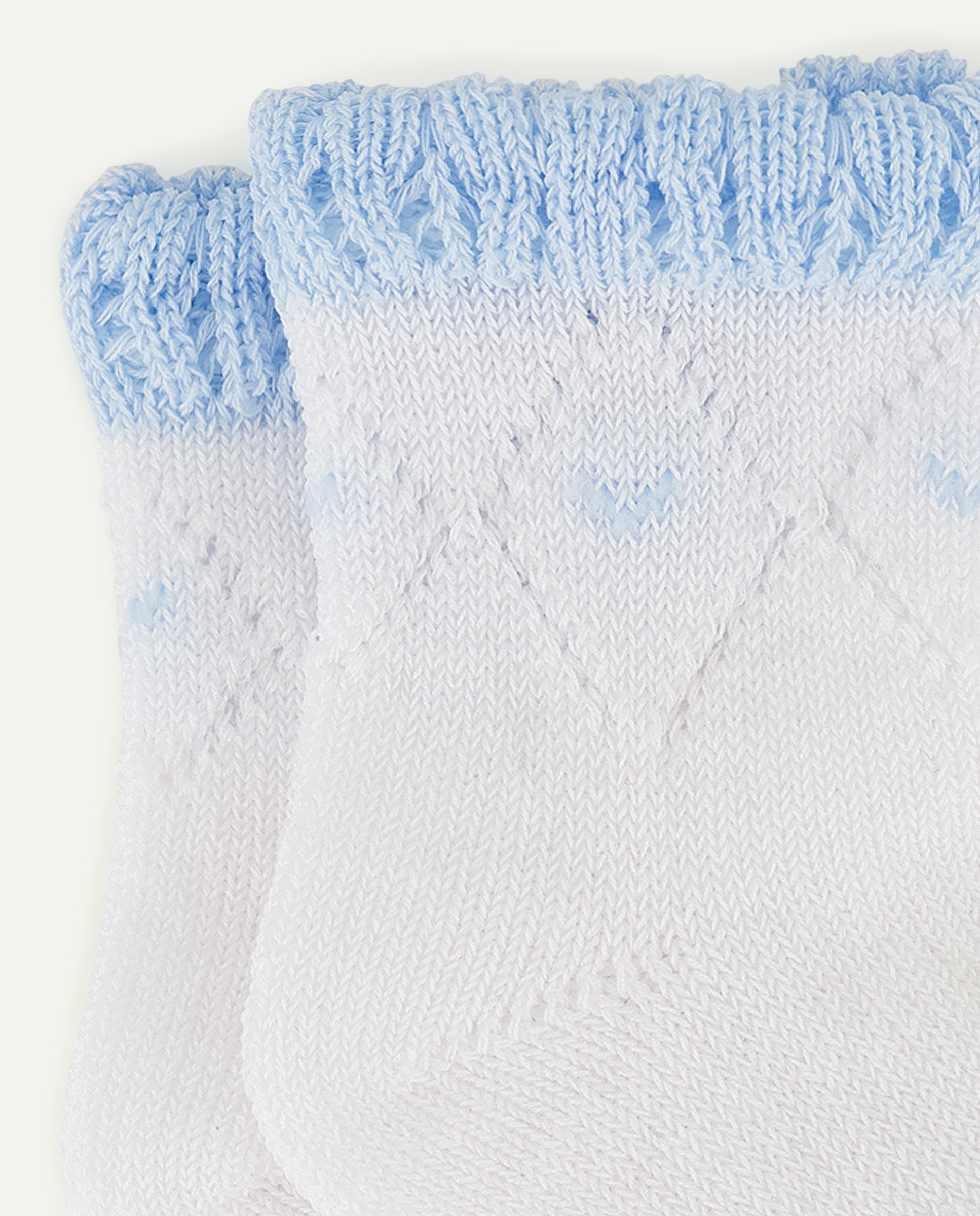 Meias de Cerimónia de Bebé com Contraste no Punho 400 Azul-2