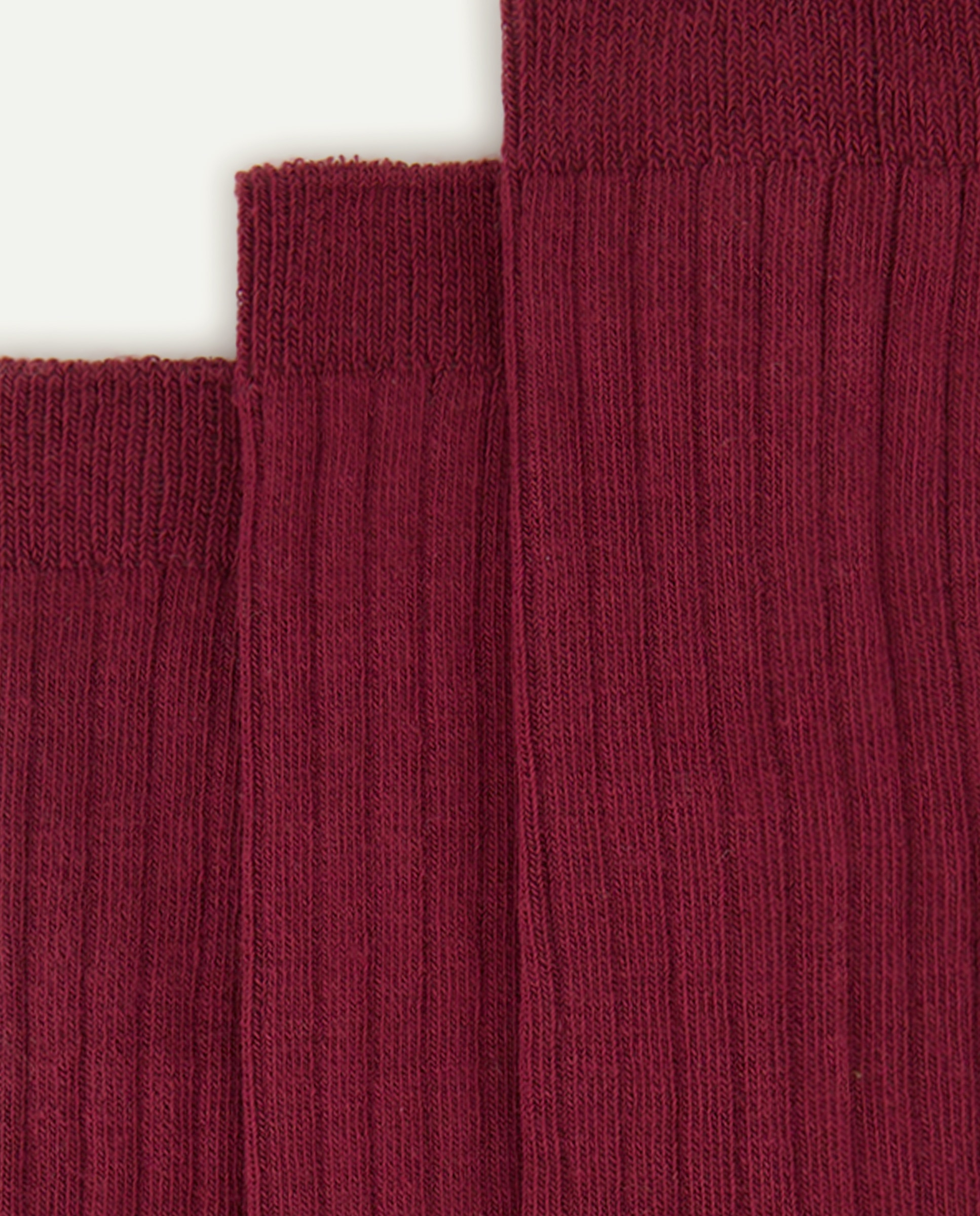 Pack de 3 Pares de Meias Caneladas Bordeaux-2