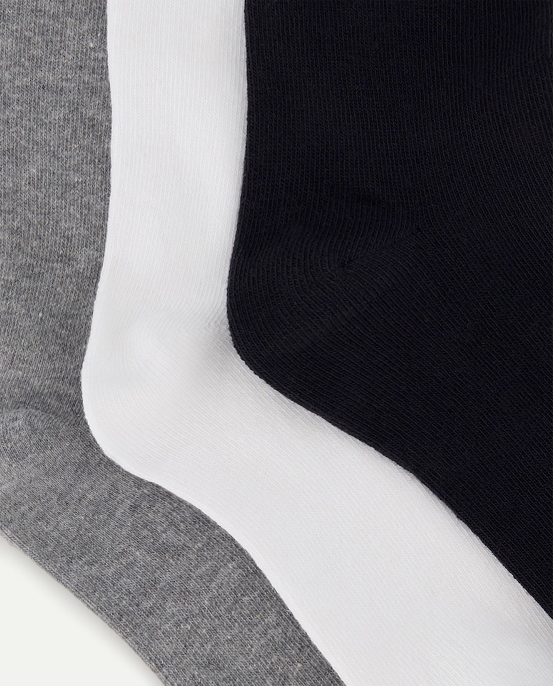 Pack de 3 Pares de Meias Lisas Multicolor-2