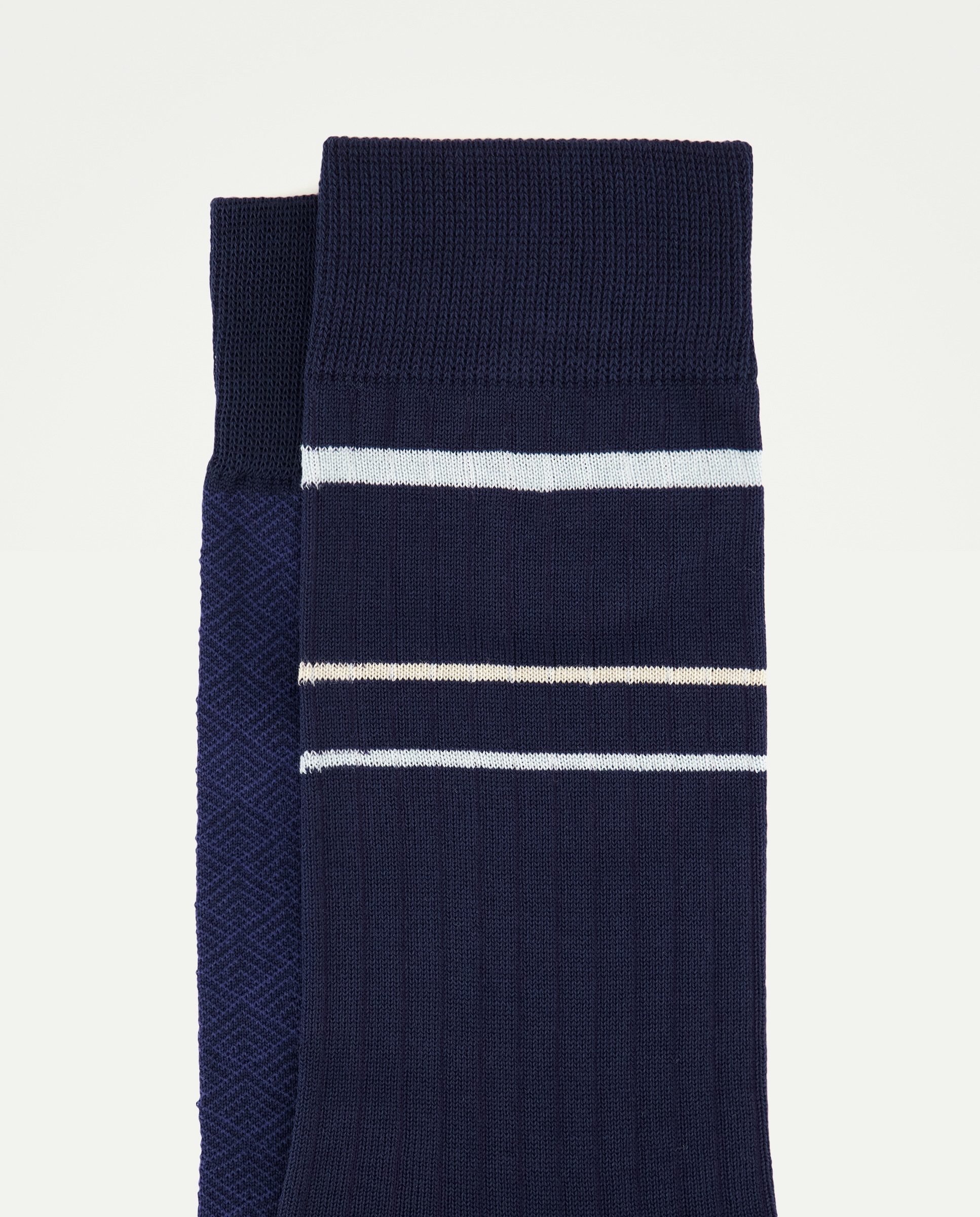 Pack de 2 Pares de Meias Semi Clássicas Azul-escuro-2