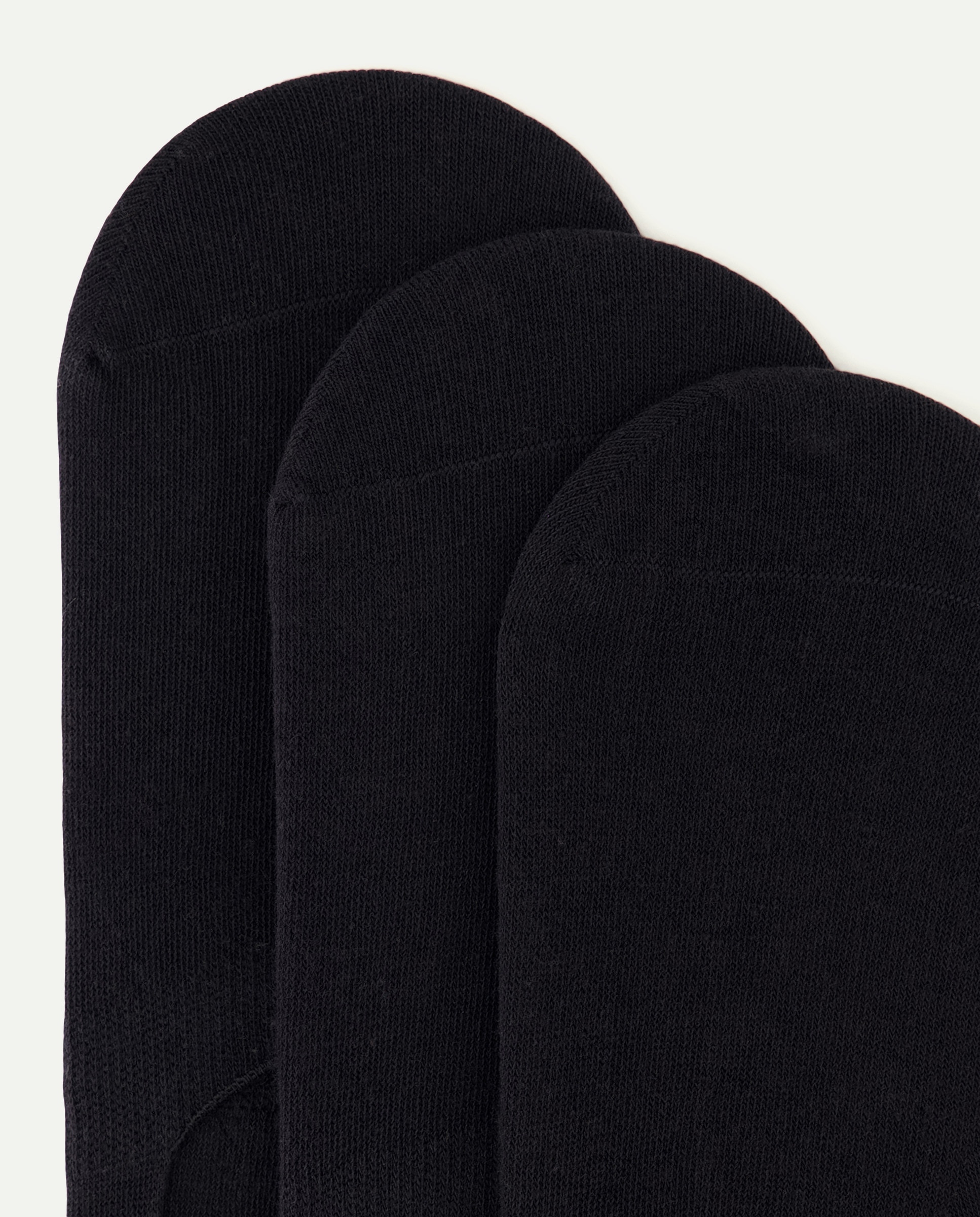 Pack de 3 Pares de Pezinhos Monocolor Preto-2