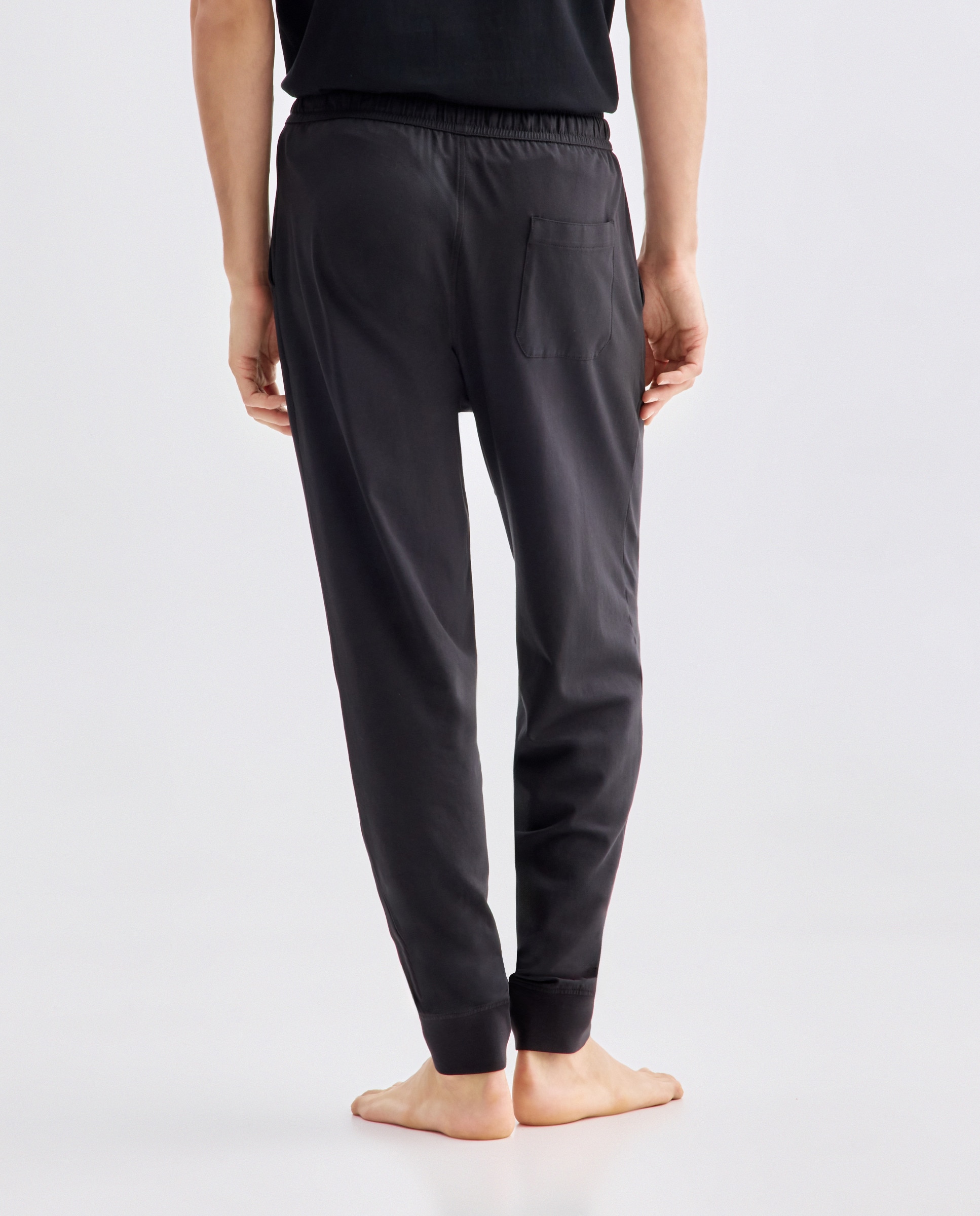 Calças de Malha de Pijama Preto-3