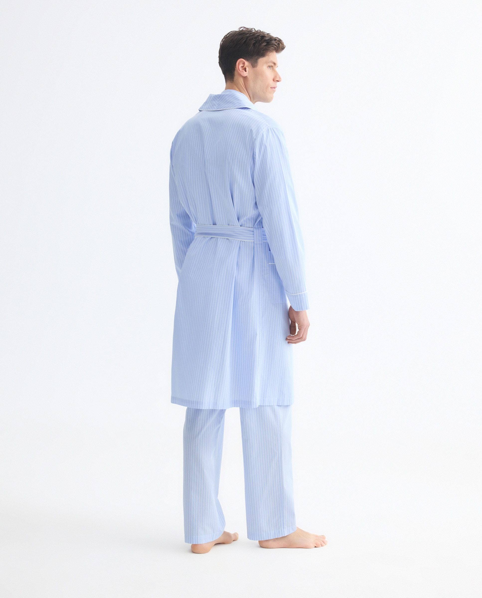 Robe de Popelina às Riscas 400 Azul-2