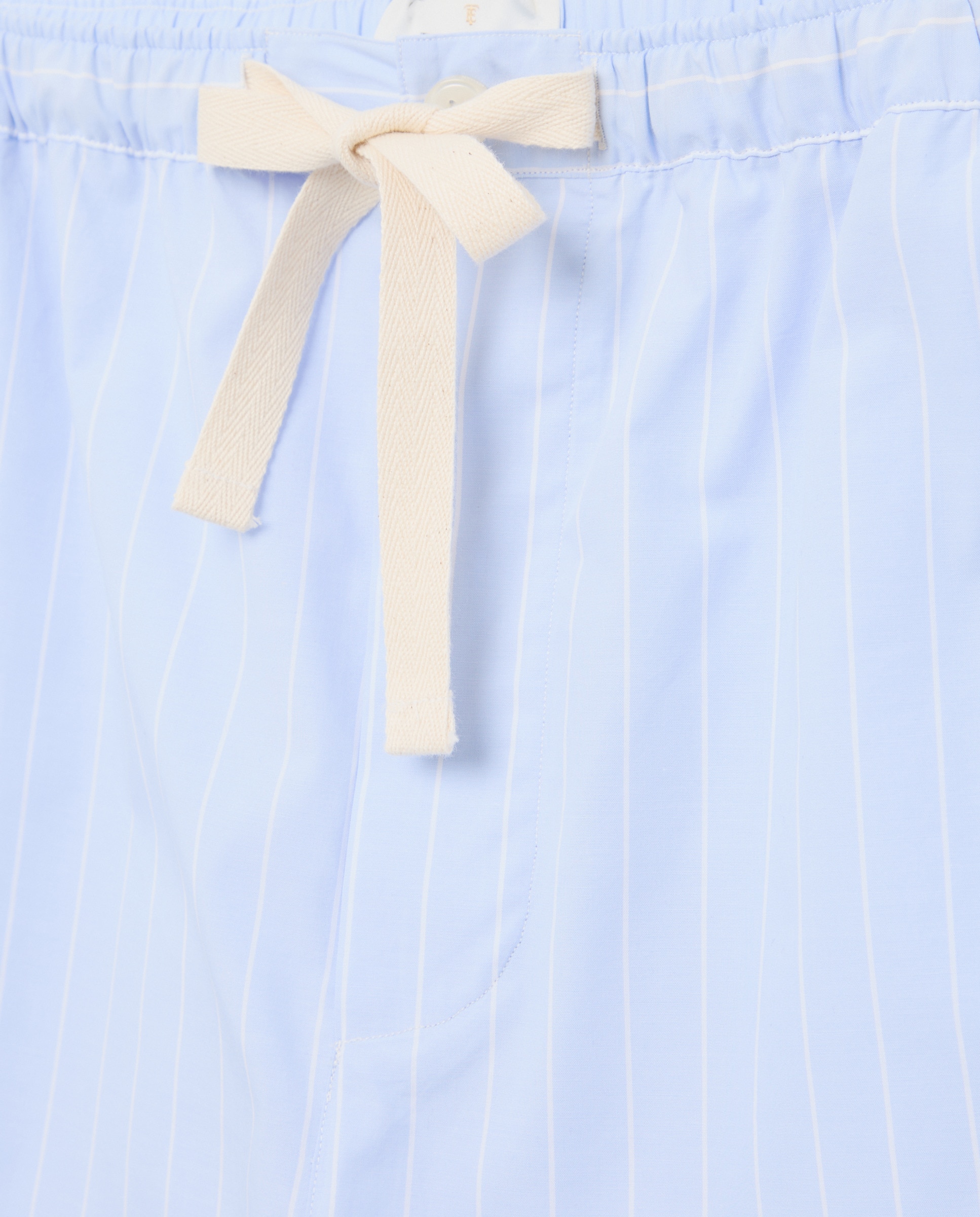 Calças de Pijama em Popelina de Algodão 400 Azul-5