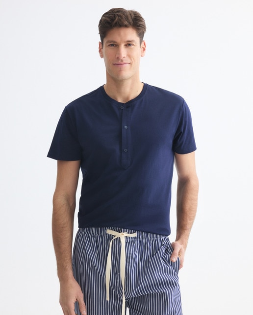 Imagem 0 de T-shirt de Manga Curta com Gola Tipo Padeiro