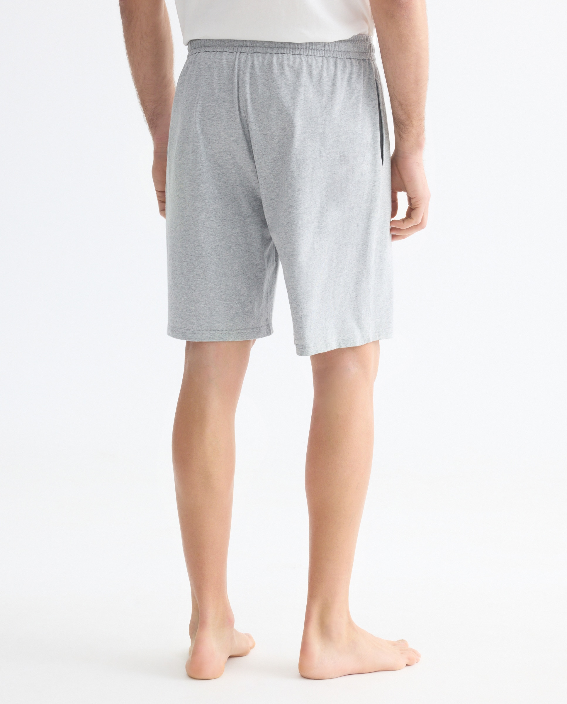 Calções de Pijama de Algodão Cinzento-3