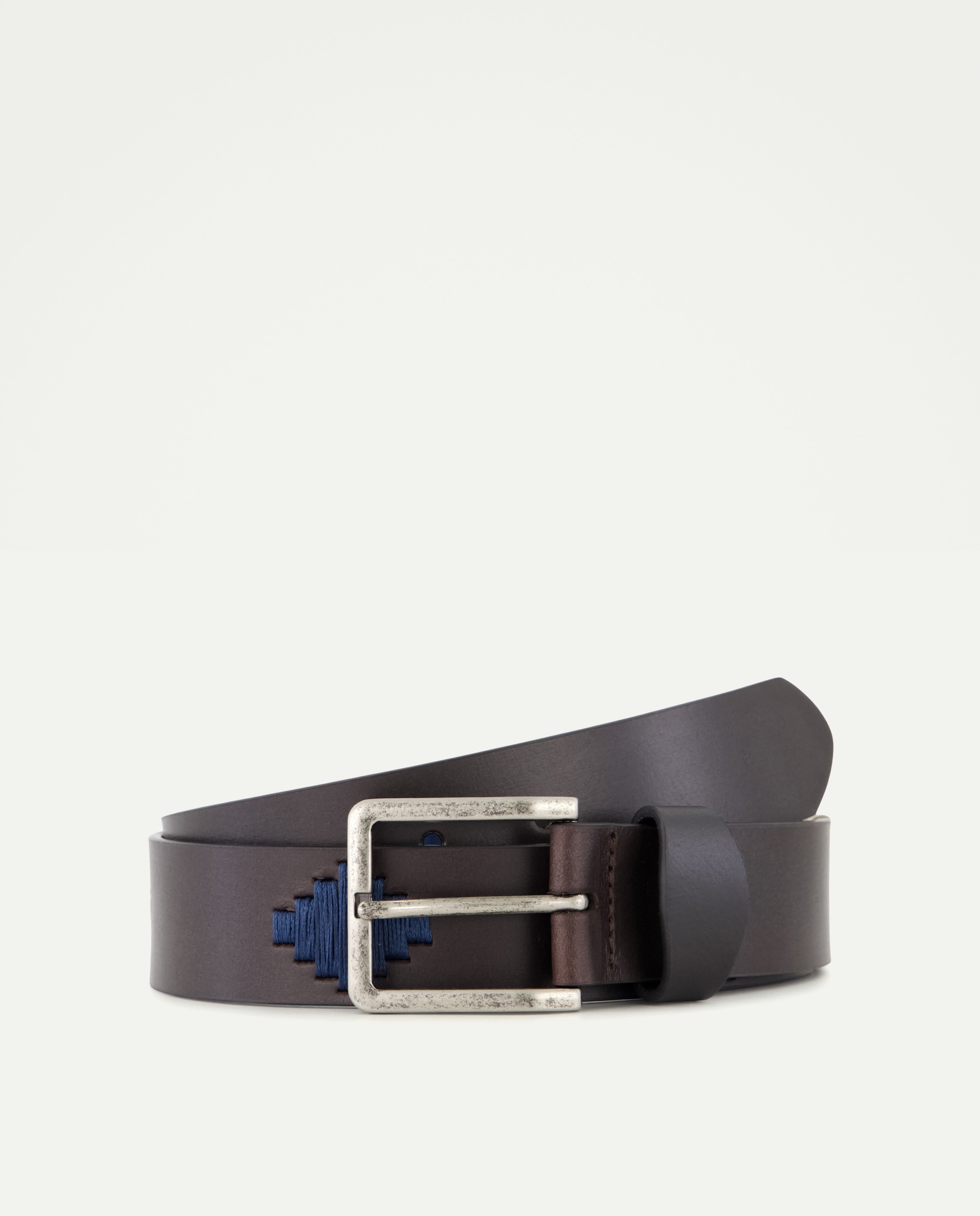 Imagen 0 de Cinturón hombre piel bordado étnico