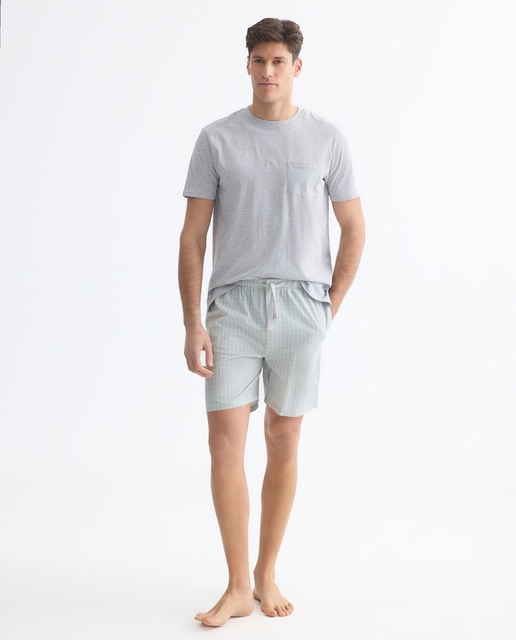 Imagen 0 de Pijama hombre algodón combinado corto