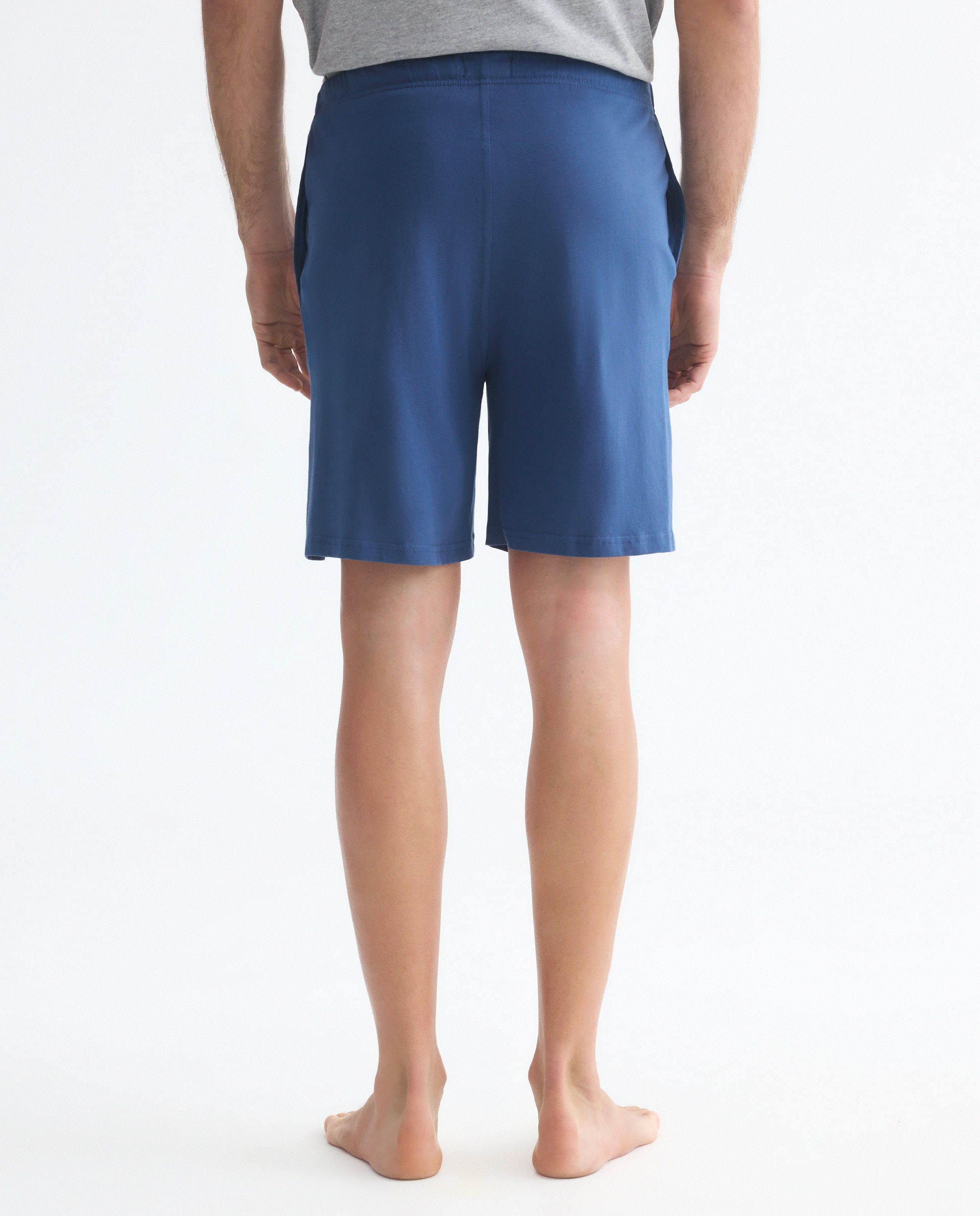Pantalon corto punto algodón con bolsillos 430 Azul oscuro-3
