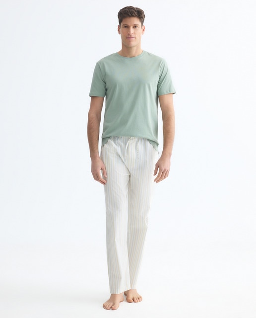 Imagen 0 de Pijama hombre combinado camiseta y  pantalón largo algodón
