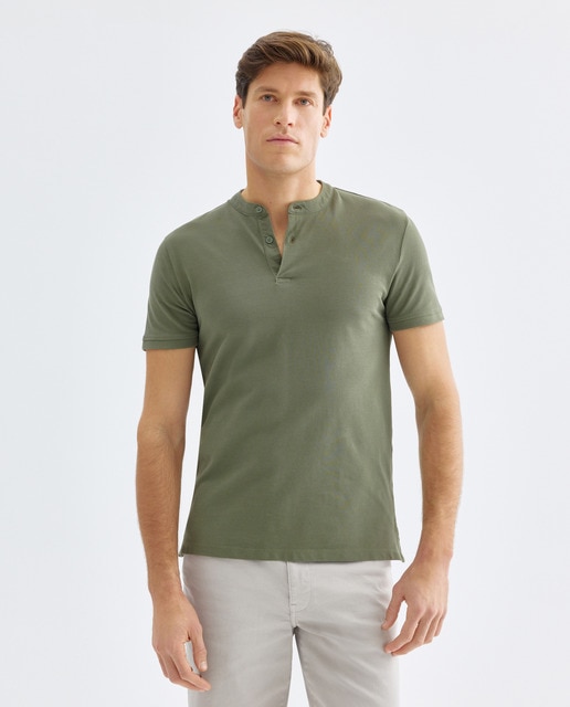 Imagen 0 de Polo de hombre manga corta cuello mao pique lavado